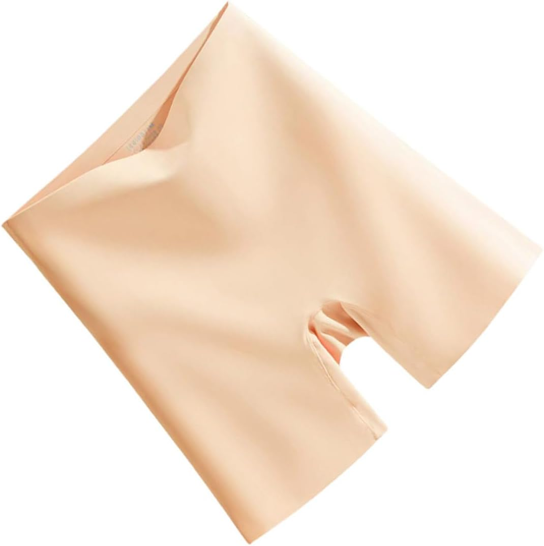 Beavorty Safety Shorts High Waist Seamless Thin Underwear Tummy Control Ice Cooling Skin Color L Large Anti-Exposure Breathable Shorts for Summer Khaki image number 6