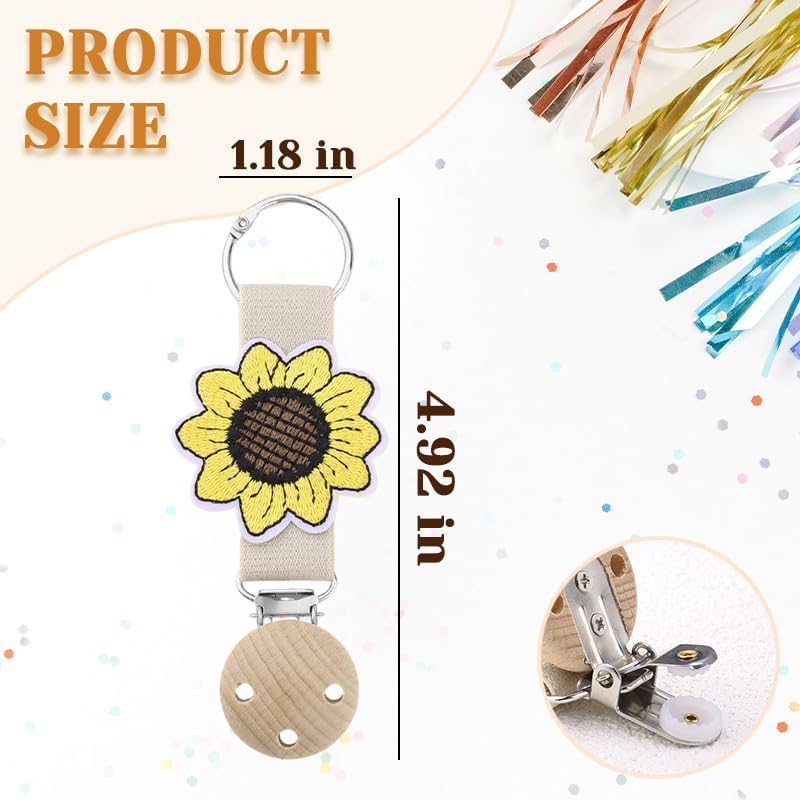 Xiyantiji Hat Holder Bag Clips for Travel Beach Bags Backpacks Luggages Sunflower Hat Clip for Women Girls Trip Gift Hanging Sunhat Car Keys Holders Accessories Yellow