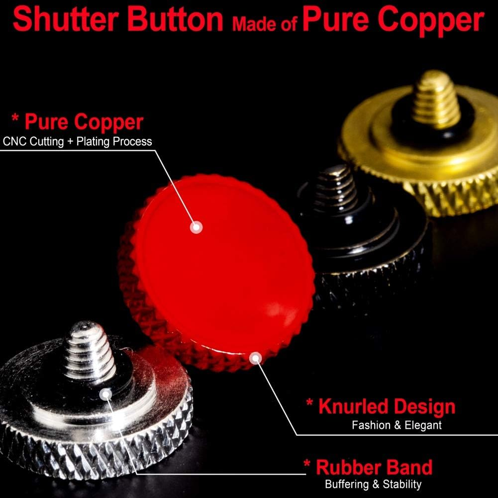 Camera Shutter Button (2 Pack/Red) Upscale and Delicate Soft Shutter Release Button - Silver image number 5