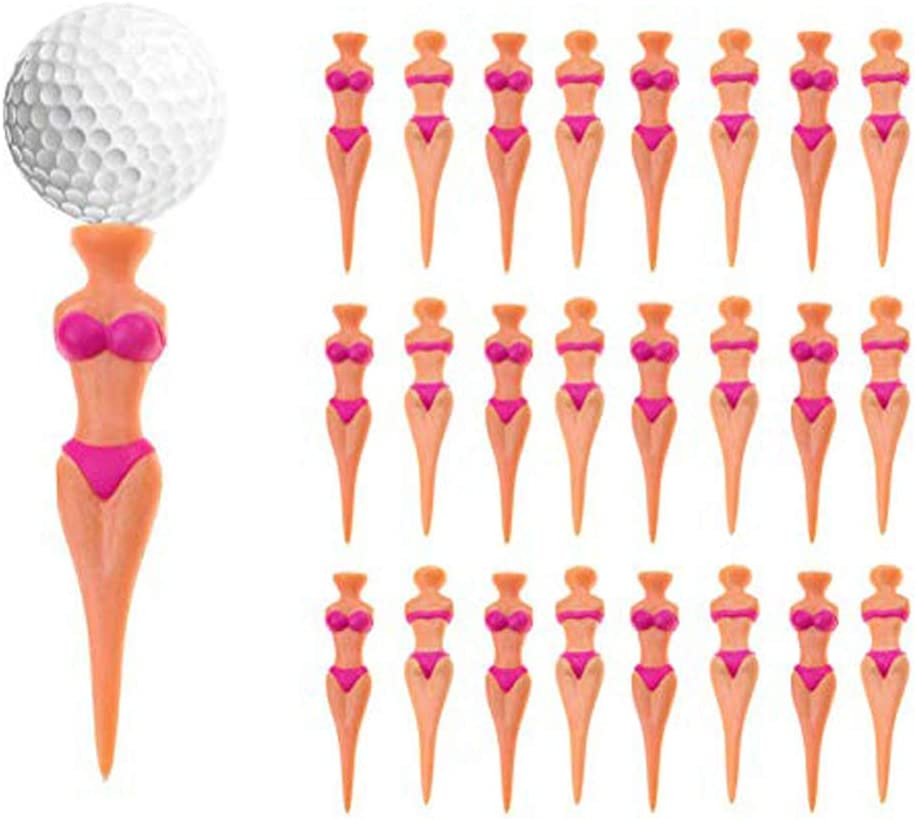 Golf Tees 3" Nude Woman Plastic Golf Tees, Golf Sexy Girl Lady Tees Fun Holder Divot Home Golf Training