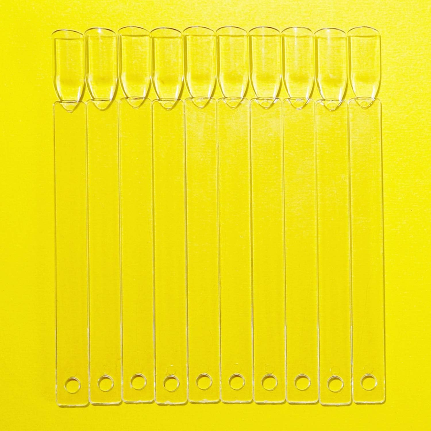 WOKIRO Pack of 50 Nail Display with Ring and Number Stickers 1-50, Presentation Tips Nails, Pattern Tips for Nails, Almond Practice Tips for Nail Colour Display, Nail Art Nail Tips (Transparent) image number 6