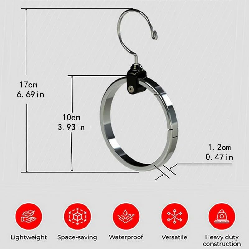 Multipurpose Closet Hanger Organizer Great Space Saver Cut Clutter in the Closet Perfect for Belts, Baseball Hats, Ties, Scarves, Purses and Much More Versatile Hanger (Silvery, One Size)