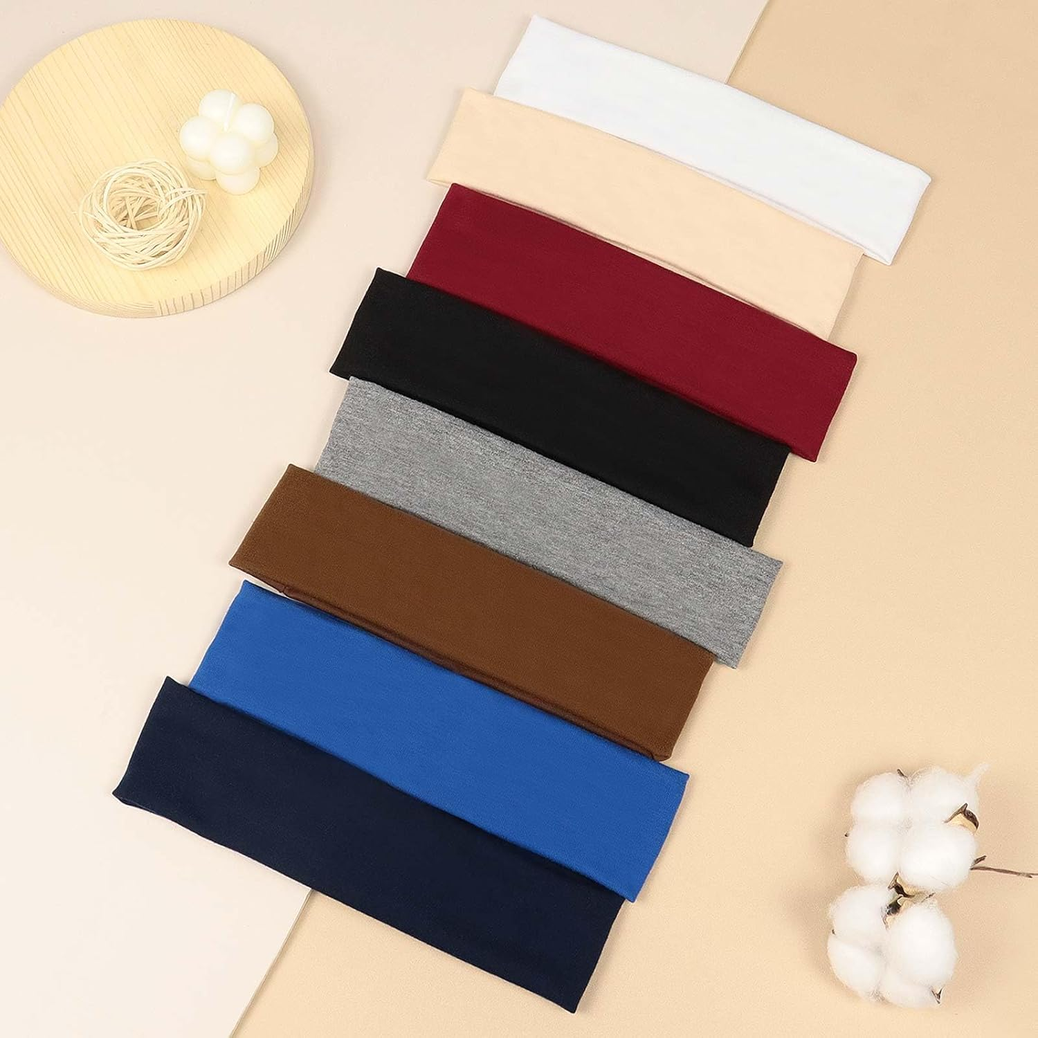 AWUMBUK Women'S Sports Headbands, Pack of 8 Black Hair Bands, Non-Slip Headbands, Elastic Headbands, Unisex Hair Band, Sport, Yoga, Workout, Running, Fitness, Gym, Hair Accessories image number 3