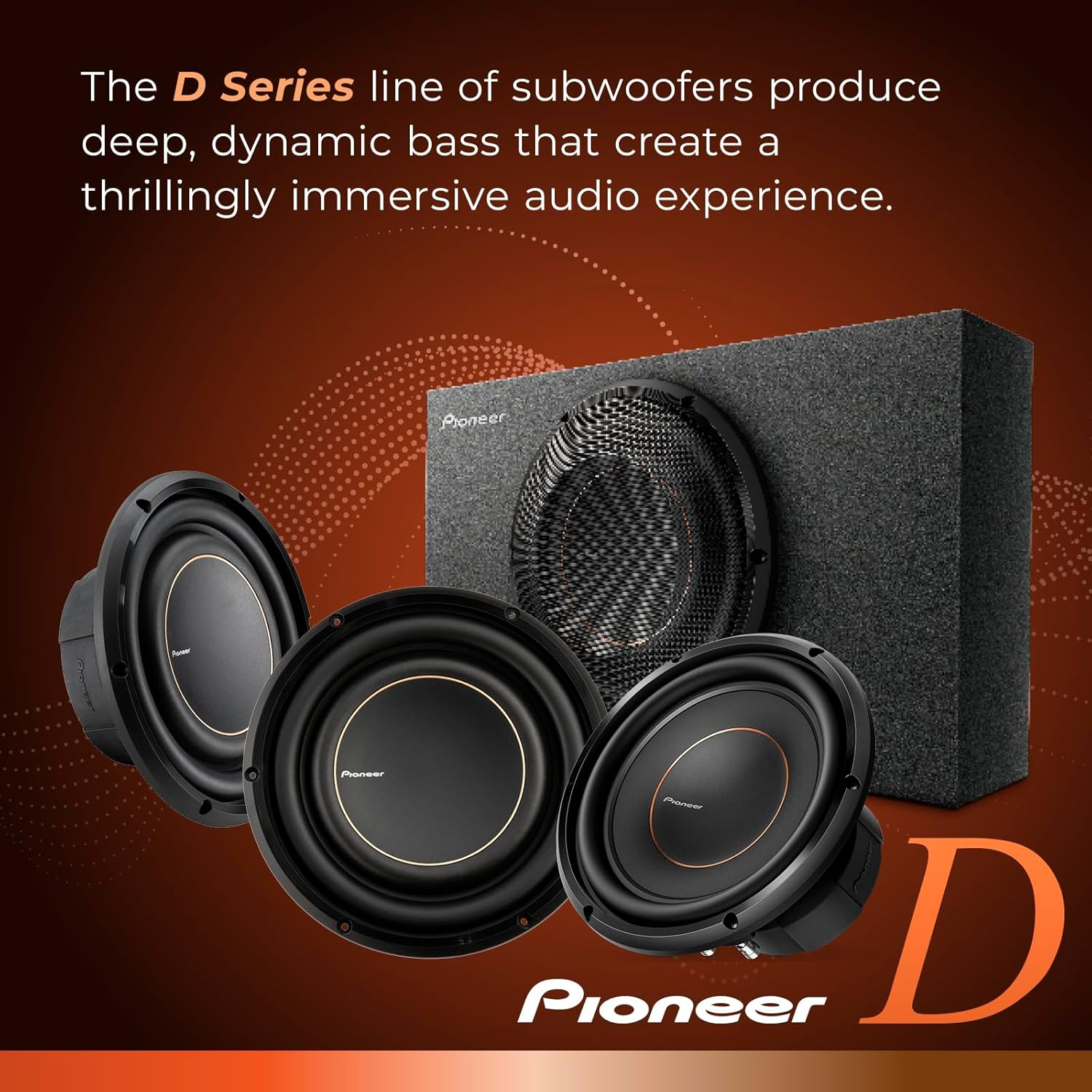 Pioneer TS-D10D2 10" D-Series Component Car Subwoofer, 2&Omega; Stable