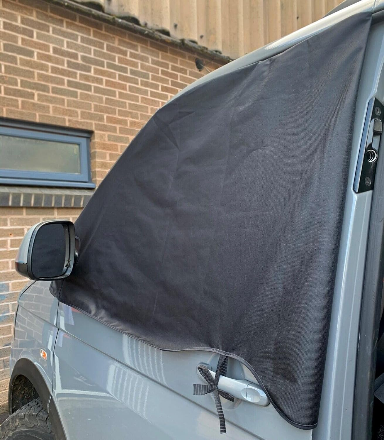 Etomvoop Windscreen Wrap Cover for T5, Oxford Car Front Windshield Cover, Frost Protection Curtain Camping Blackout Anti-Uv Sunshade T5 Caravan Motorhome Campervan, Weatherproof and Waterproof image number 3