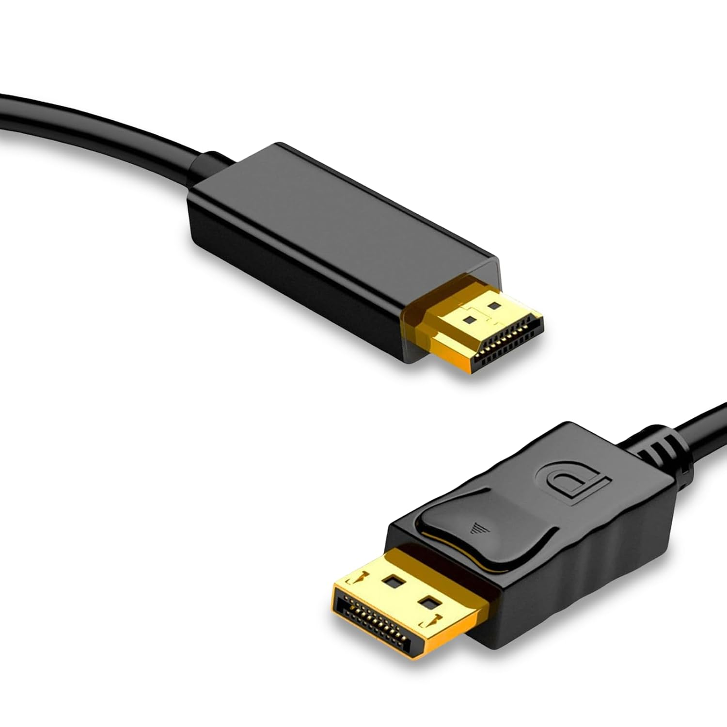 Hrenvaxil HDMI Cable, 4K Displayport to HDMI Cable, HDMI to Displayport - 1.8M Uni - Directional, 4K@30Hz/2K@60Hz for Projector, for Thinkpad, for Dell, for Monitor (Black) image number 3