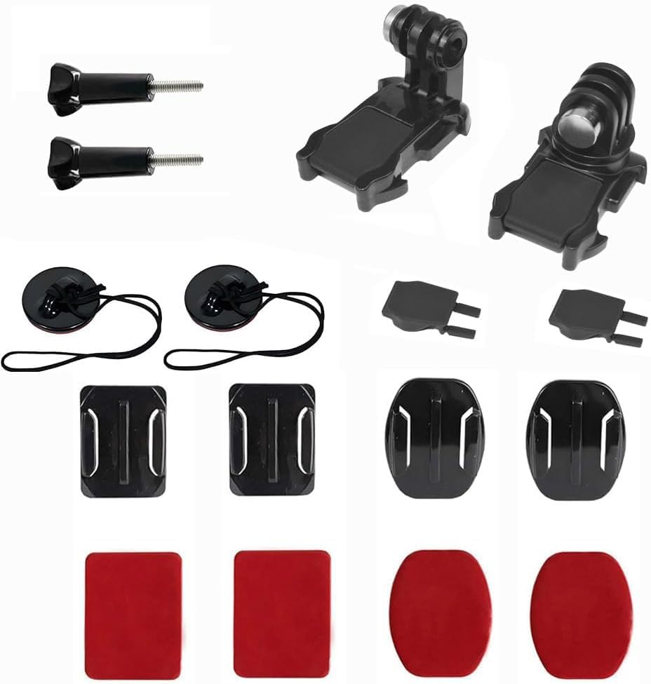 Helmet Sticky Mounts Adhesive Buckle Mount Accessory Kit Compatible with Gopro Hero 13 12 11 10 9 8 7 Black Insta360 and Most Action Cameras image number 2