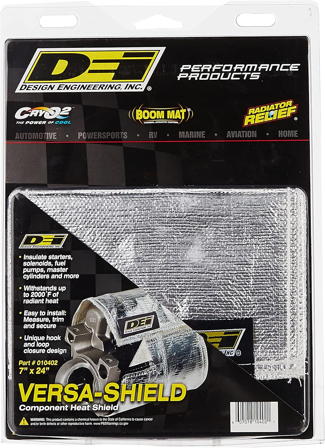 Design Engineering 010402 Versa-Shield 7" X 24" Starter Heat Shield Wrap image number 2