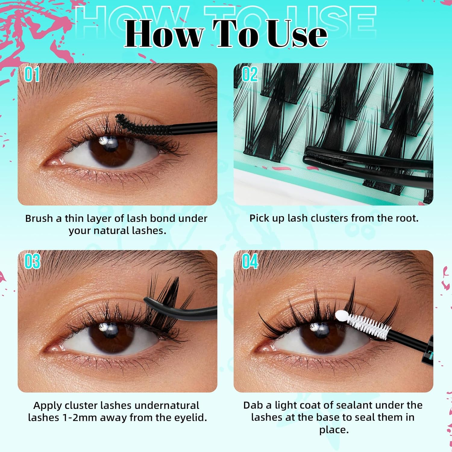 Lash Clusters 160PCS Fairy Eyelash Clusters with Manga Eyelashes Wide Stem Eyelash Extensions Natural Individual Lashes Cluster for Beginner Use at Home(Lily,C-Mix10-18Mm)