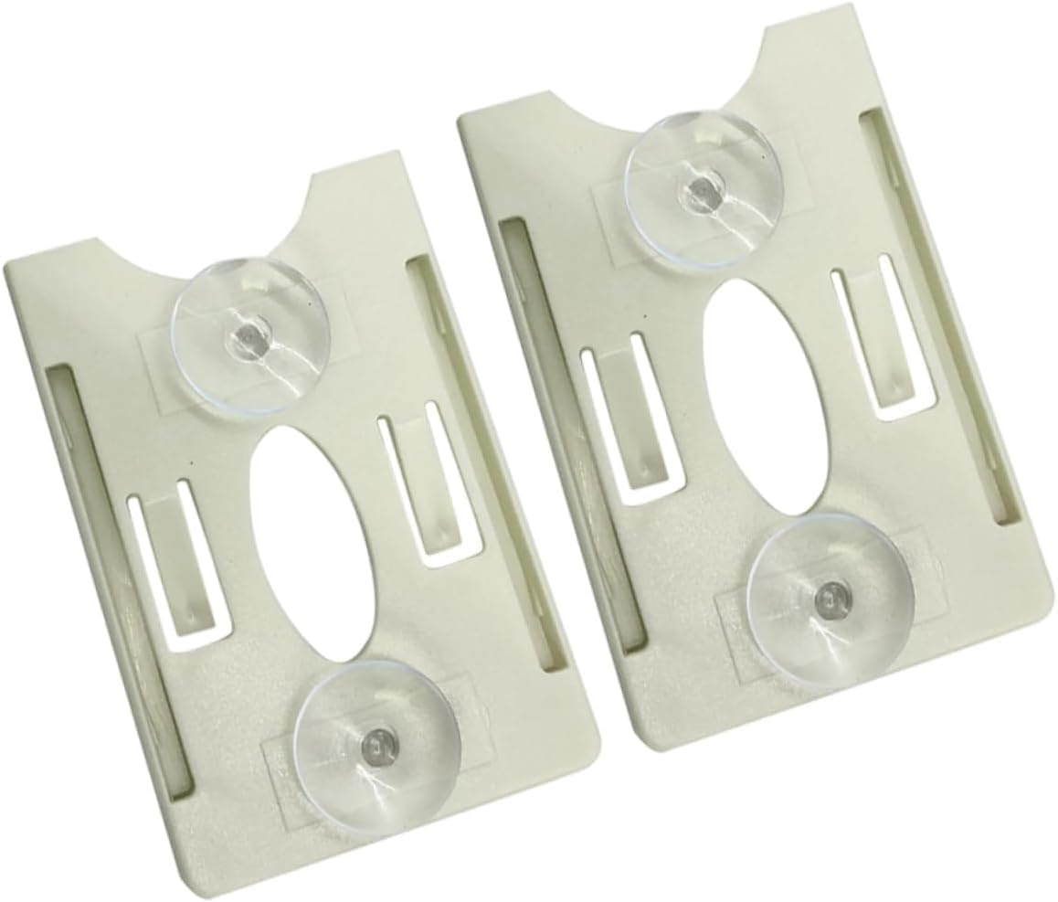 2PCS Suction Cup Card Holder Card Sleeves Card Holder Window Parking Permit Card Holder Card Organizer Engine Card Holder Beige Plastic image number 1