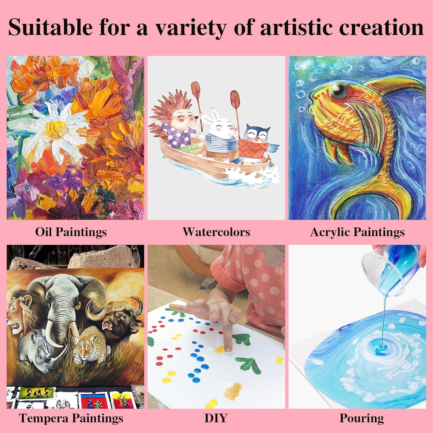 ESRICH Canvas Boards for Painting 8X10In,56 Pack Bluk Canvases for Painting - 100% Cotton Canvas Panels for Oil, Acrylic & Watercolor Painting. image number 2