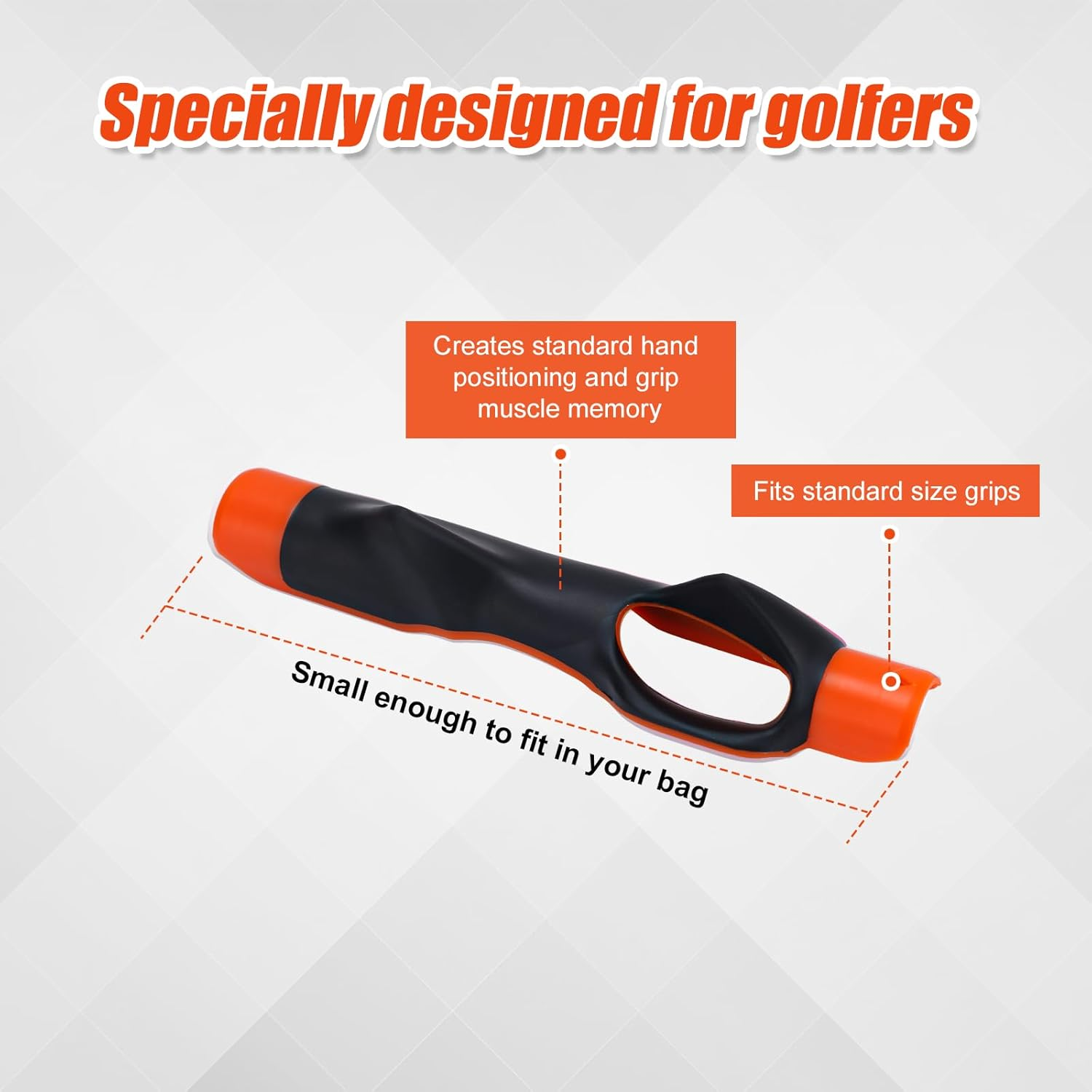 Golf Grip Trainer, Anti-Slip Golf Swing Trainer Practice Aid Accessories for Improving Hand Positioning on Golf Club for Beginner Learn Correct Grip Posture - Yellow image number 6