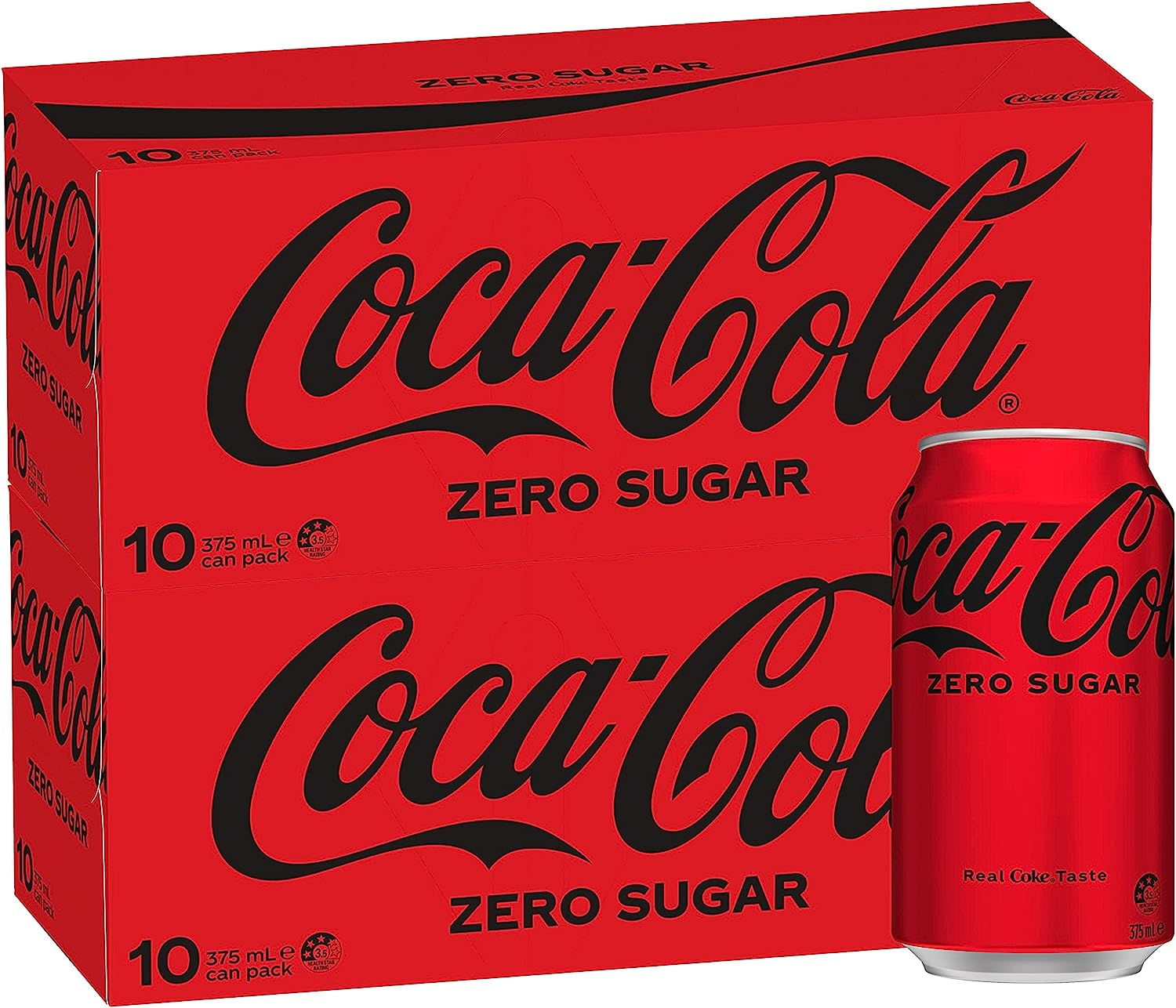 Coca-Cola Zero Sugar Soft Drink Multipack Cans 20 X 375 Ml (Packaging May Vary) image number 2