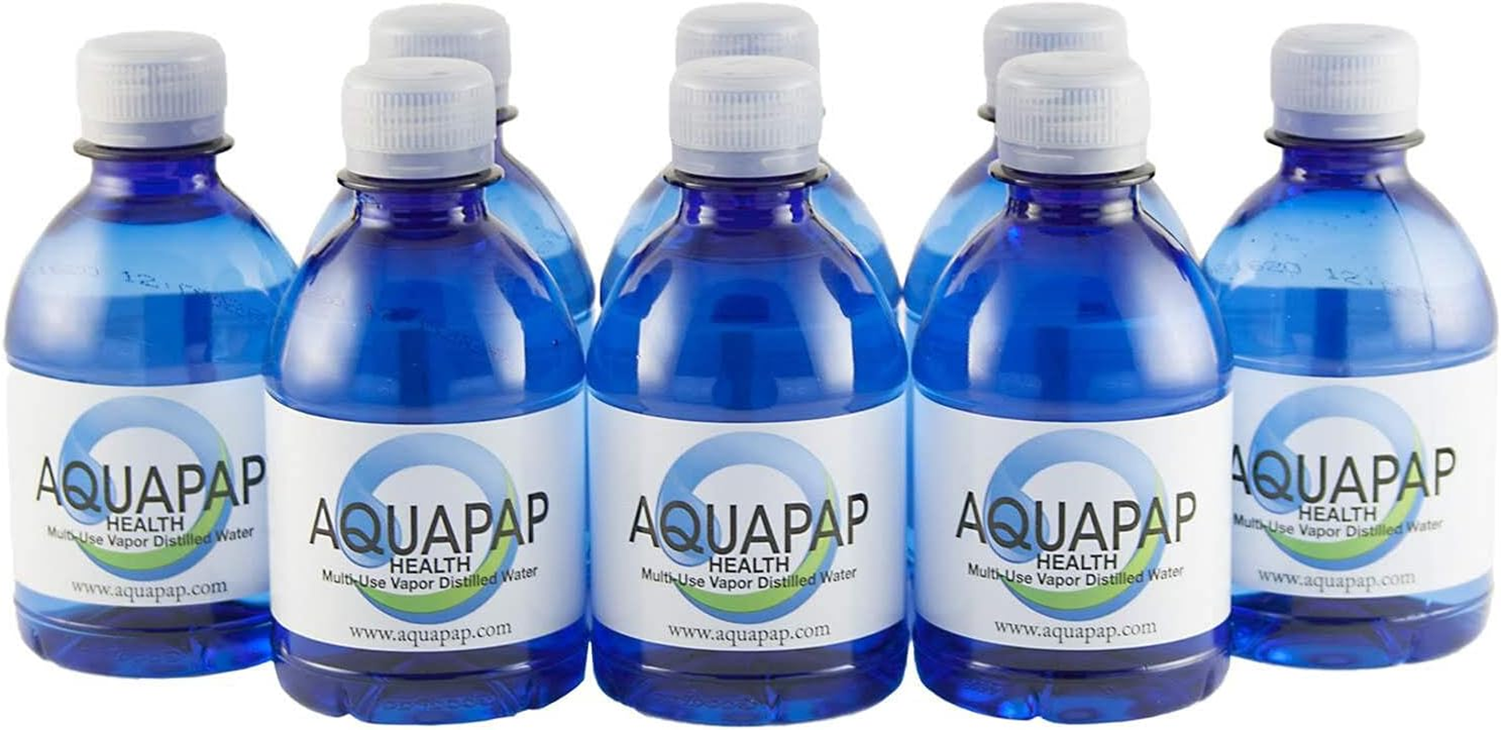 AQUAPAP 8 Ounce 8 Pack Vapor Distilled CPAP Water | for Use with Resmed and Respironics Machines image number 4