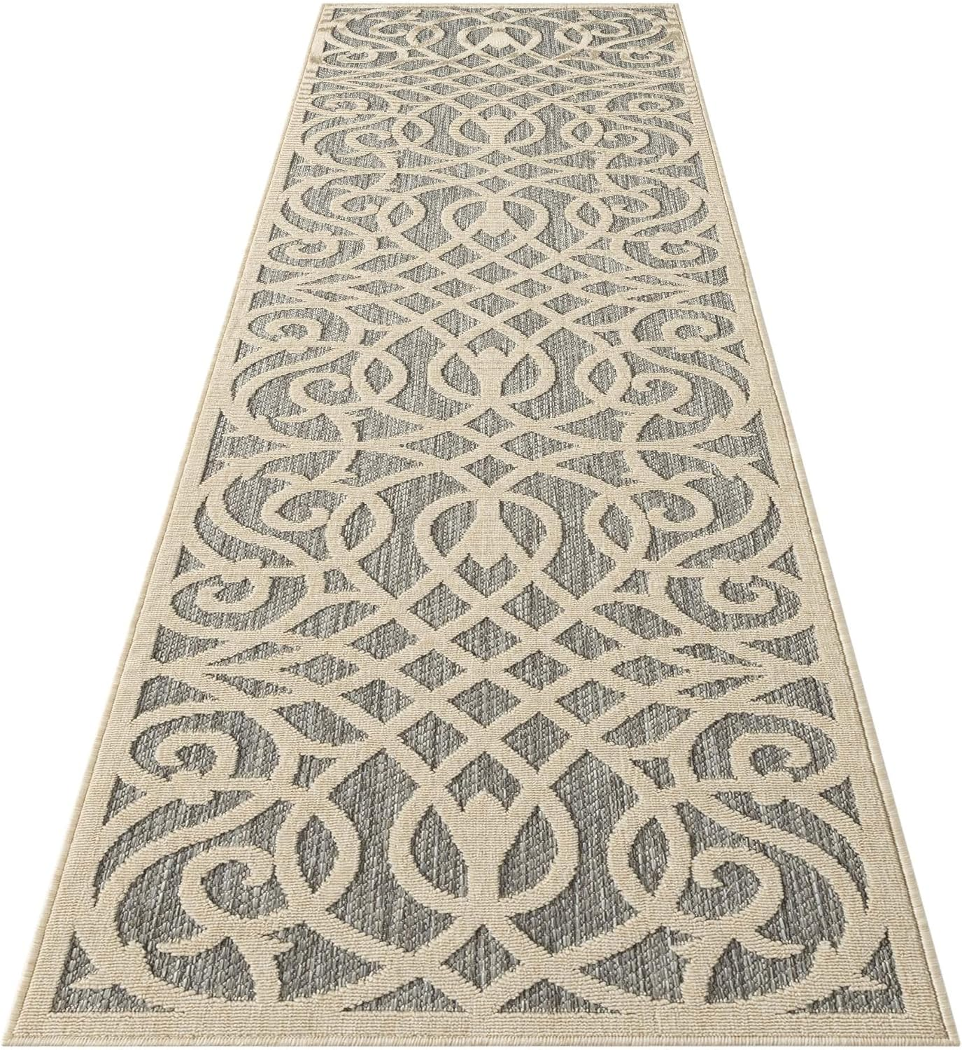 La'Grace Home LGH80300350GRE Alpha Outdoor Rug, Grey, 80 X 300 Cm Size