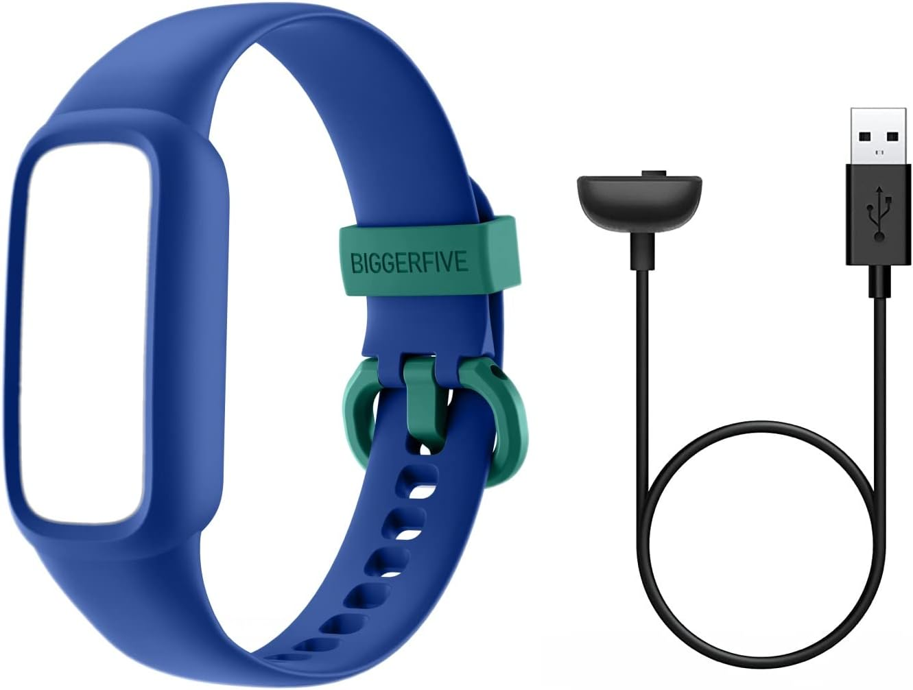 BIGGERFIVE Charging Cable and Adjustable Replacement Straps Bands, Compatible with Vigor 2L Kids Fitness Tracker