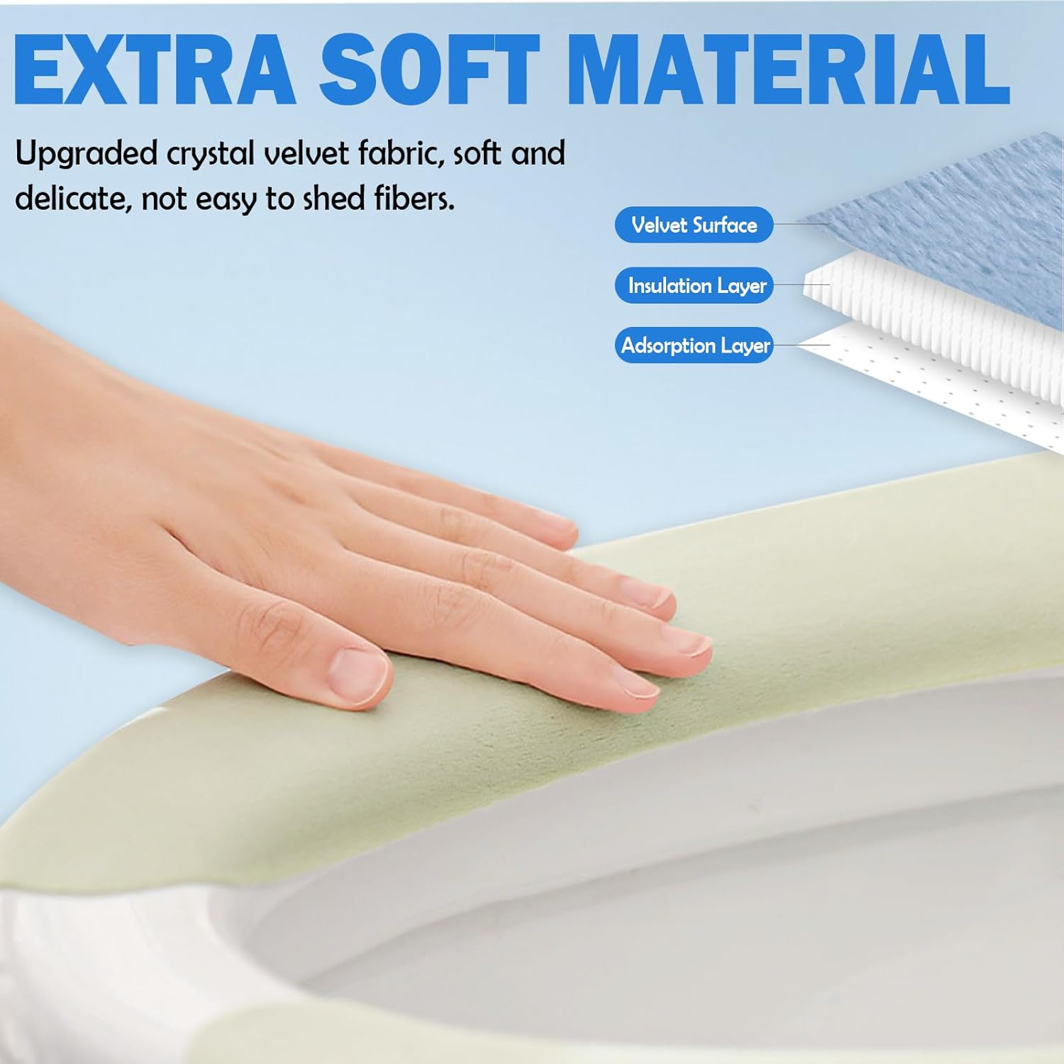 Iensen Thin and Warm Toilet Seat Cover Pad &ndash; Self-Adhesive, Adjustable and Cut-To-Fit, Comfortable and Easy to Clean, Perfect for Home Bathrooms (Pink)