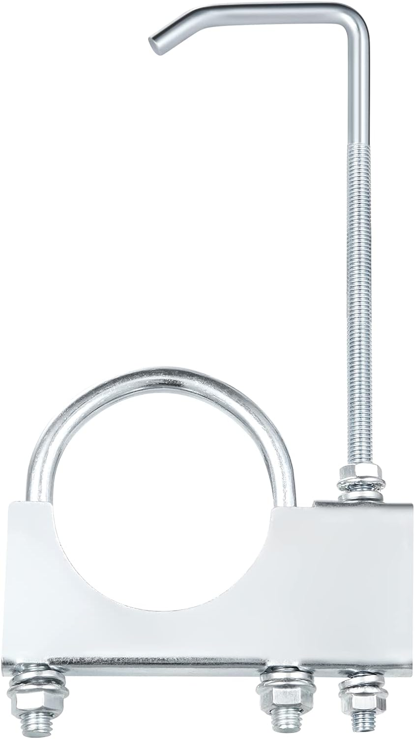 In Natural 2.5" Universal Exhaust Clamp with Hanger for Jeep Grand Cherokee and Truck with 2.5" Exhaust Pipe image number 2