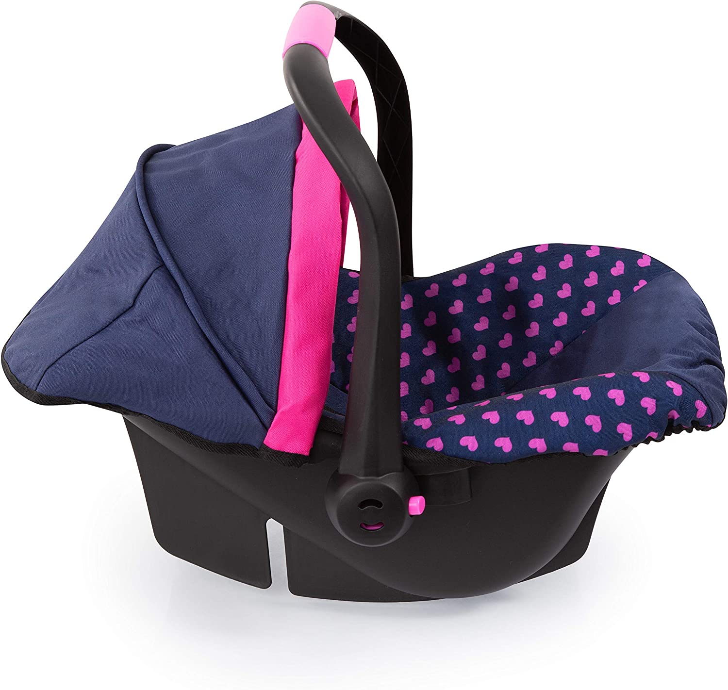 Bayer Design Baby Doll Deluxe Car Seat with Canopy- Blue and Pink image number 2
