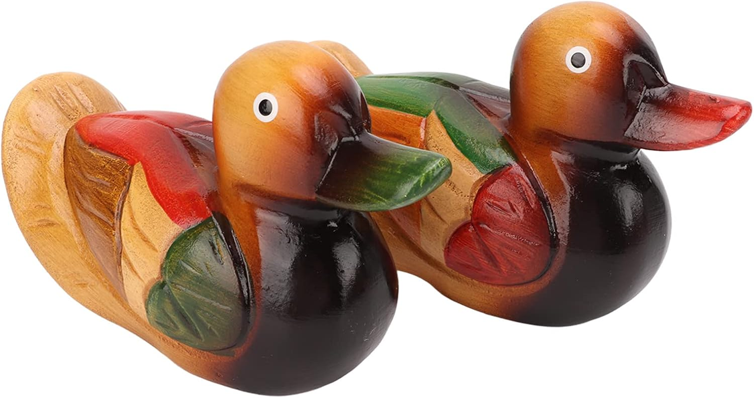 Mandarin Ducks Pair, 2Pcs Chinese Mandarin Ducks Feng Shui Figurine Statue Yuan Yang Love Birds Statue Couple Bird Decor Valentines Day Gifts, Feng Shui Home Dcor image number 5
