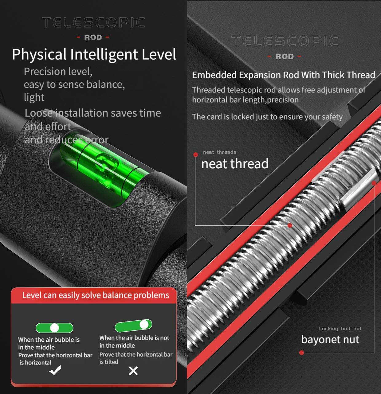 Adjustable Pull up Bar for Doorway, 1080KG Max Load Chin up Bar with 5-Lock & Anti-Slip, Adjustable 75-94Cm Width Locking Mechanism Pullup Bar ，No Drill No Punching，Home Gym Equipment for Strength Training image number 2