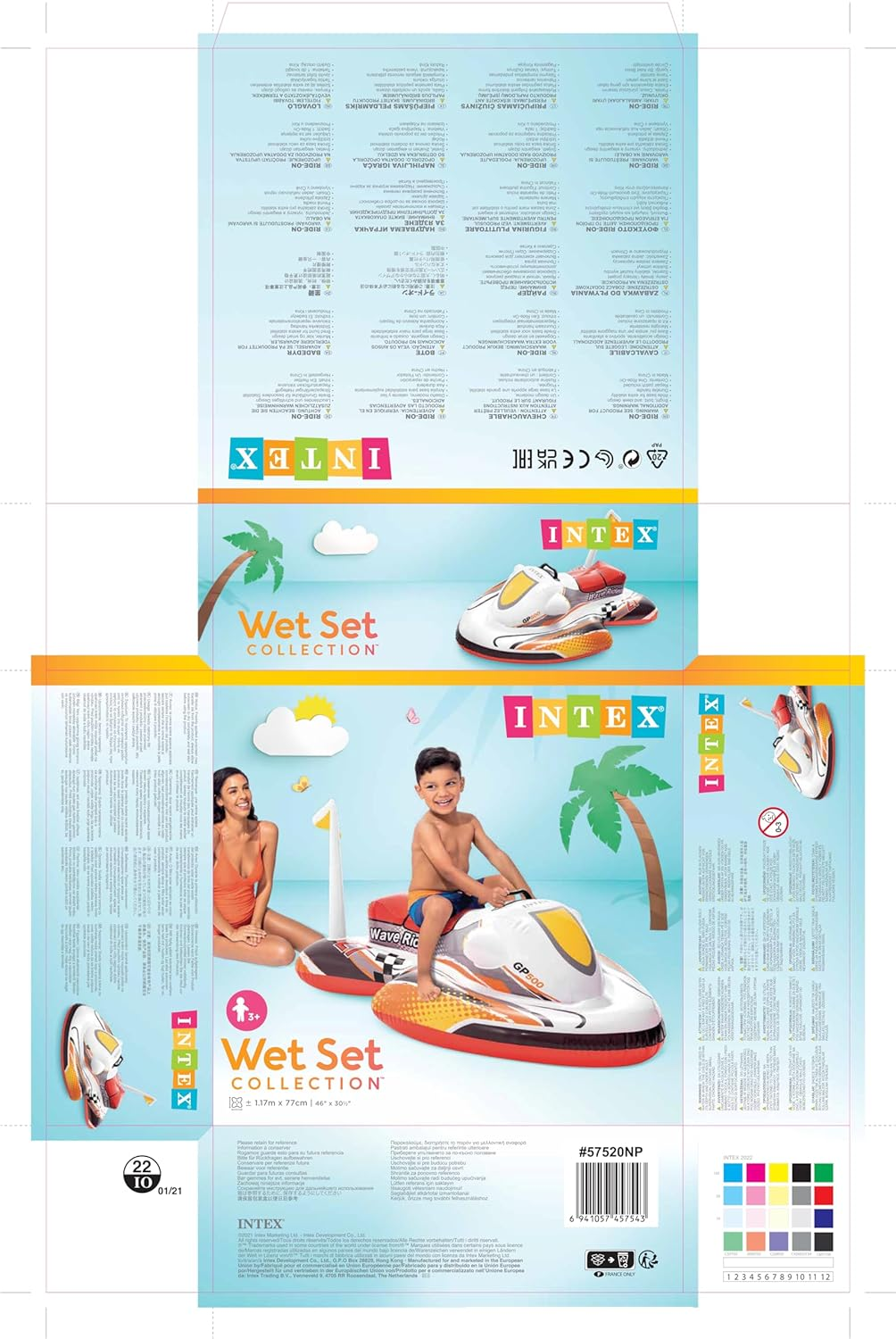 INTEX 57520NP - Wave Rider Ride-On, Ages 3+, Size 1.17Mx77Cm image number 1