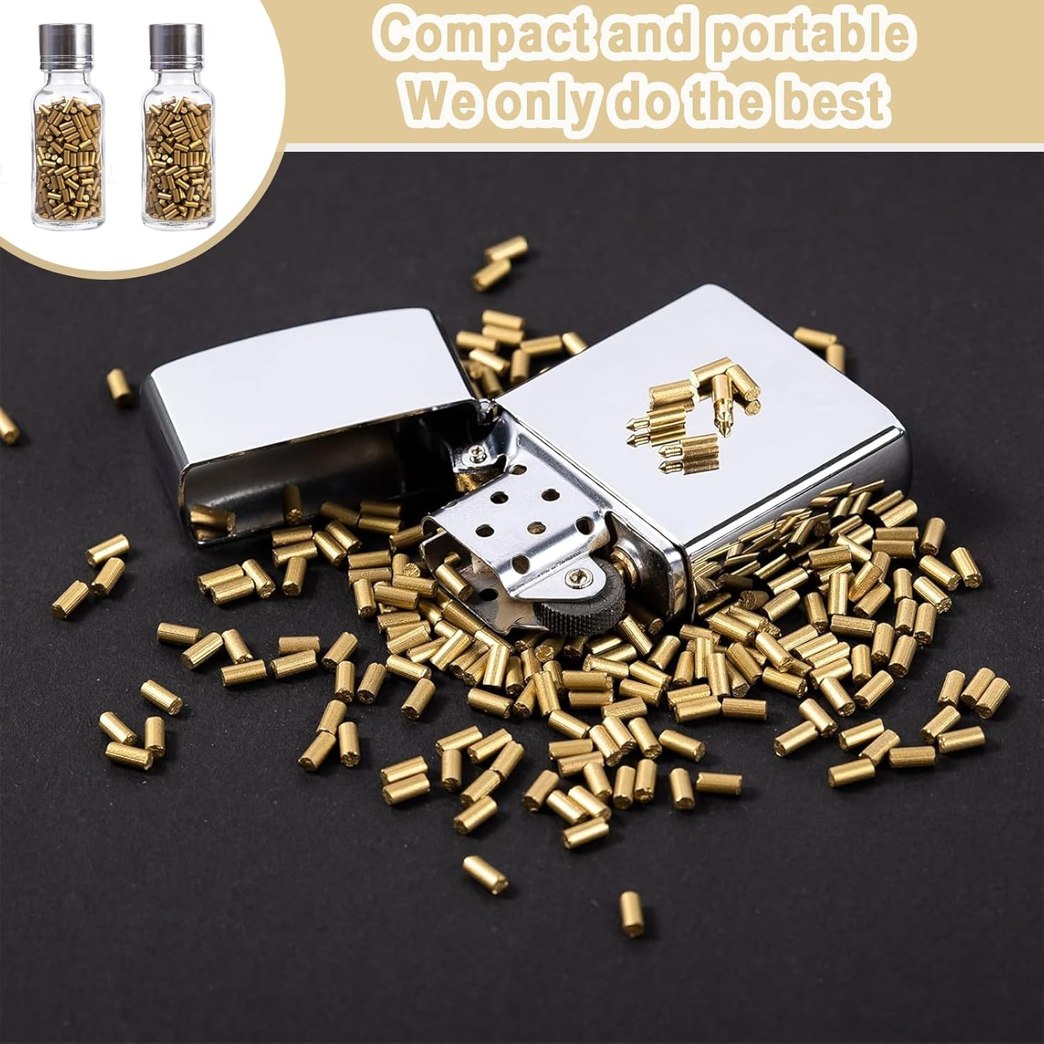 Lighter Replacement Parts - for Zippo Flints and Accessories (400 Pieces), Flint, Universal Replacement Flint for Petrol Gas Flint Lighter, for Most Lighters image number 3