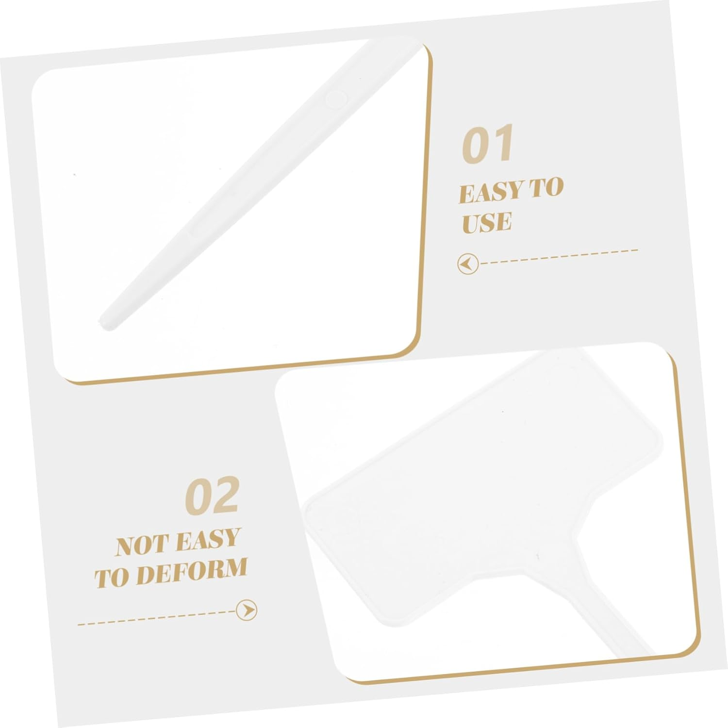 ROMISBABA 50Pcs Plant Markers Shaped Garden Labels for Use Easy to Write for Home Gardening Plant Supplies image number 3