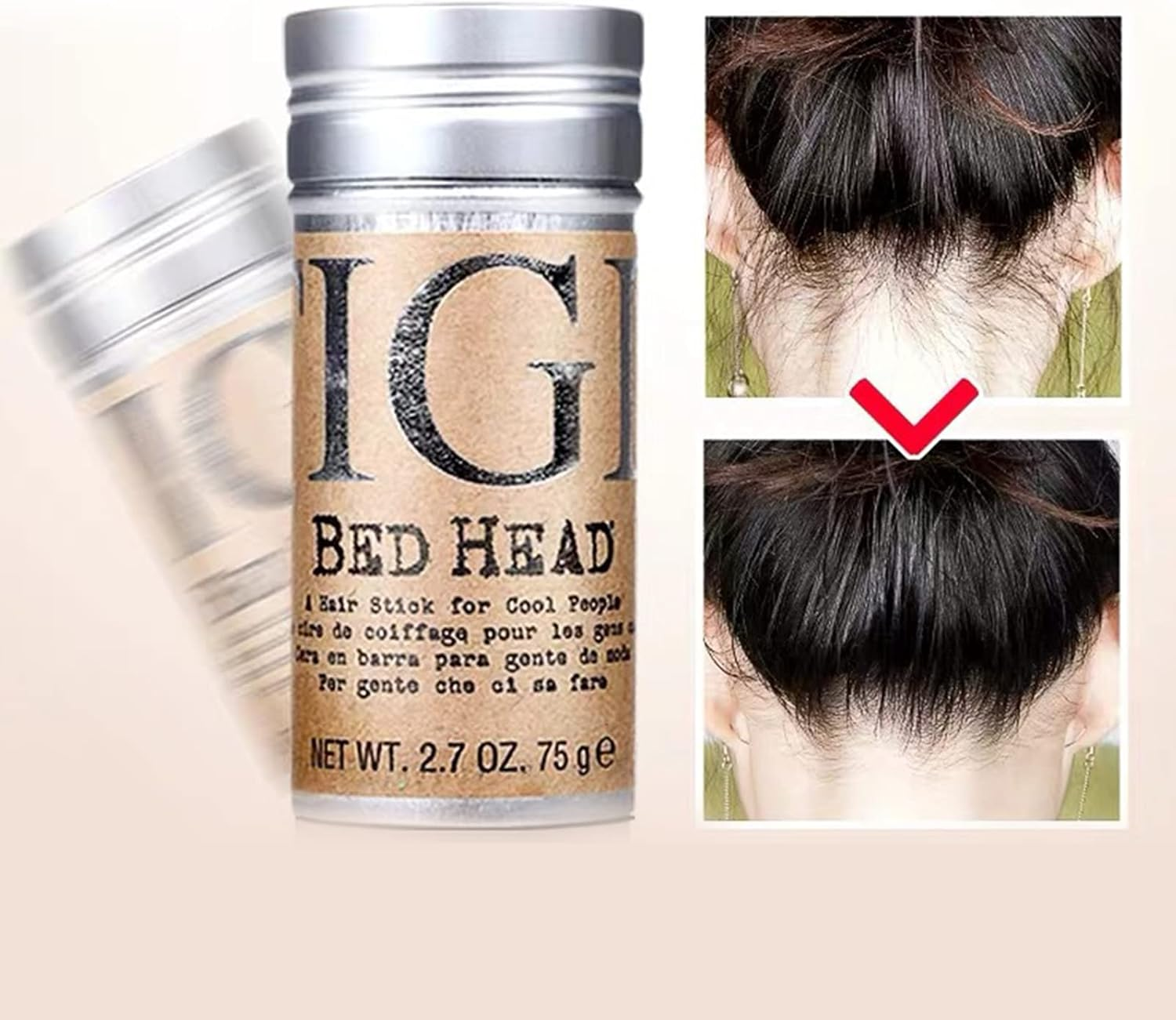 Hair Wax Stick, Styling Wax Stick Hair Wax Hairstyle Gel Stick Hair Modelling Wax Stick, Styling Hair Wax, for Wigs, Hair Strands, Broken Hair and Frizzy Hair, Frizz, 75 G image number 4