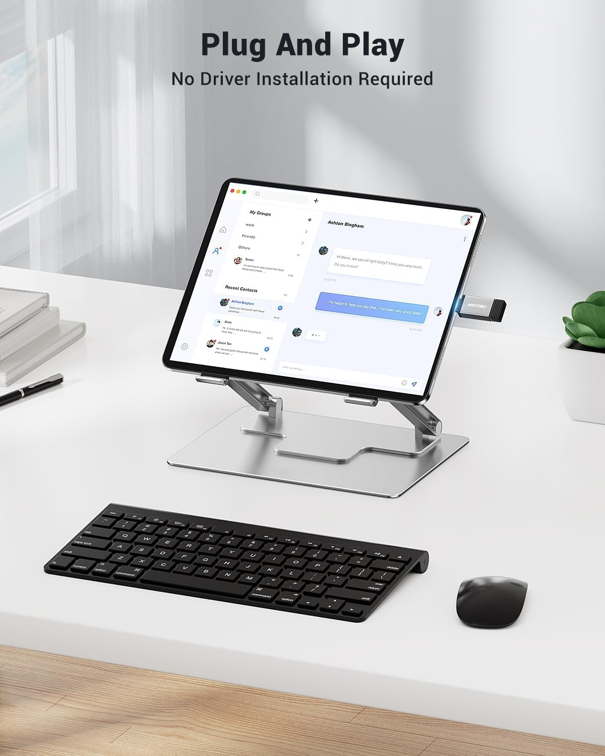 USB C to USB Adapter (4 Pack), USB 3.2 Gen 2 to USB C Adapter Thunderbolt 4/3 to USB Adapter OTG Compatible with Iphone 15/15Pro Max/15 Plus, Macbook Pro Air 2023, Ipad Pro, Galaxy S23/S22/S21/S20/S23 image number 1