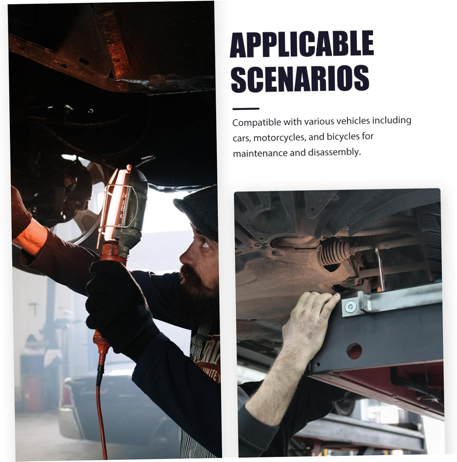 WOONEKY 3Pcs Suspension Strut Spreader Tool Set for Automotive Mechanics Car Shock Absorber Removal Steering and Suspension Tool White image number 4