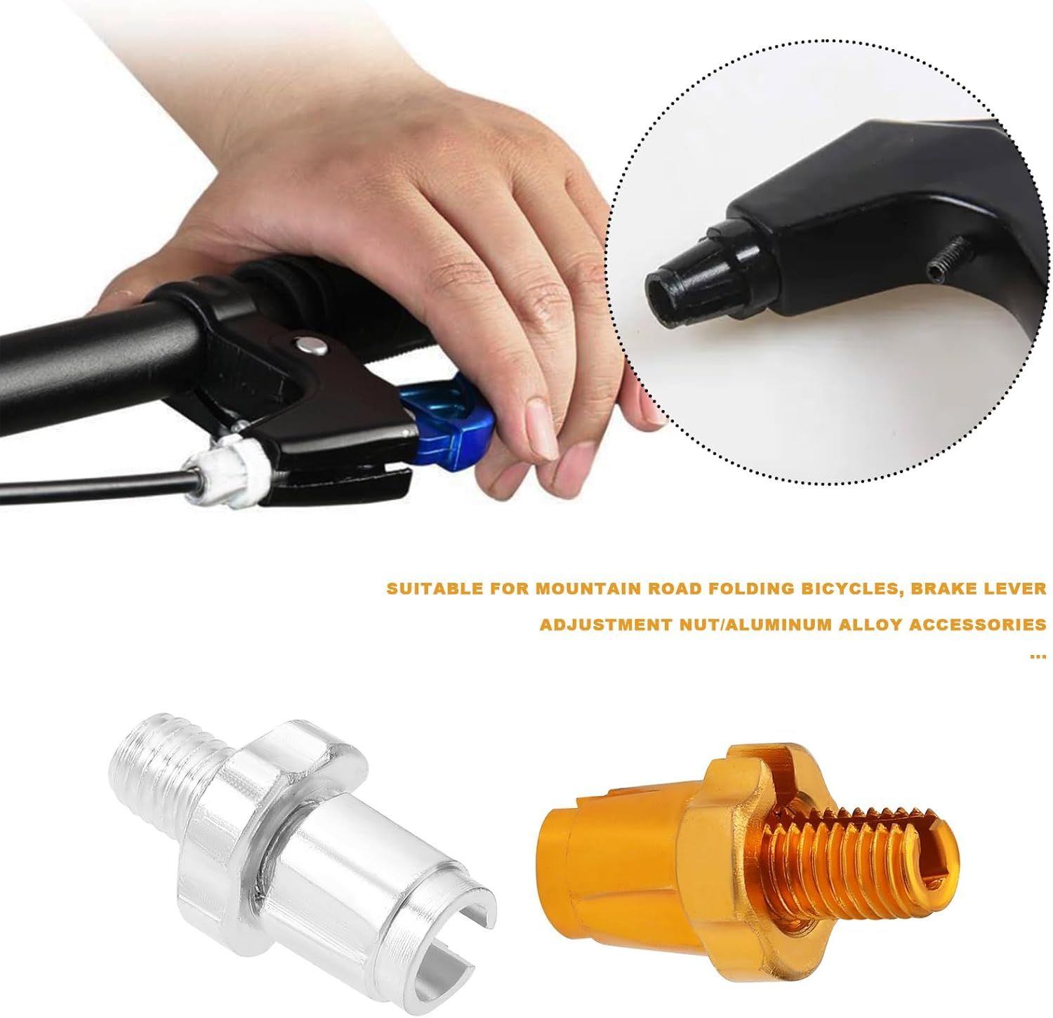 LT Easiyl 10Pcs M7 Bicycle Brake Lever Adjuster Screws Brake Lever Barrel Handle Screws Fastener Aluminium Alloy Road Mountain Bikes Silver Black Red Gold Blue