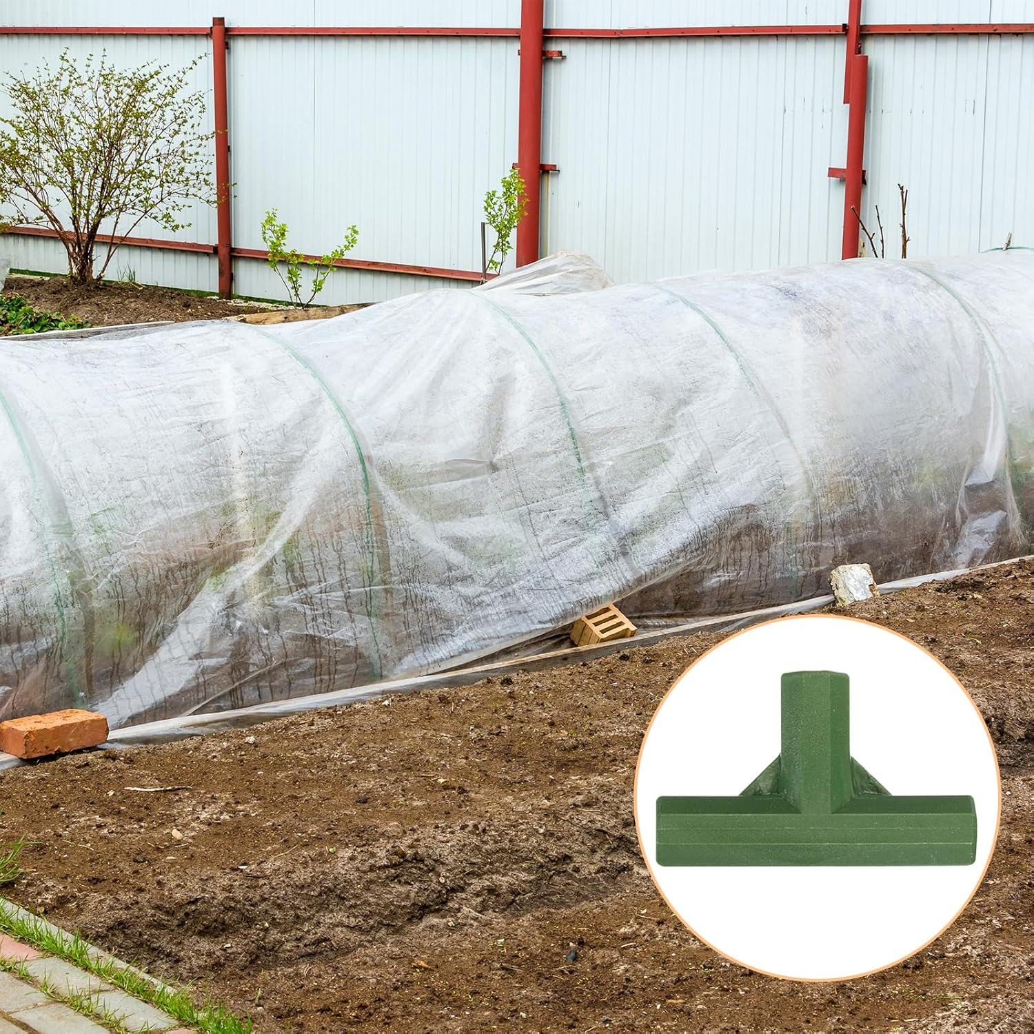 Sourcing Map 12Pcs 11Mm/0.4In Greenhouse Frame Connector Pipe Fit Duty Joining Tool, 3 Way Frame Connectors for Trellis Sunscreen Shed Gardening Supplies Plant Stakes and Greenhouse Frames (Green) image number 1