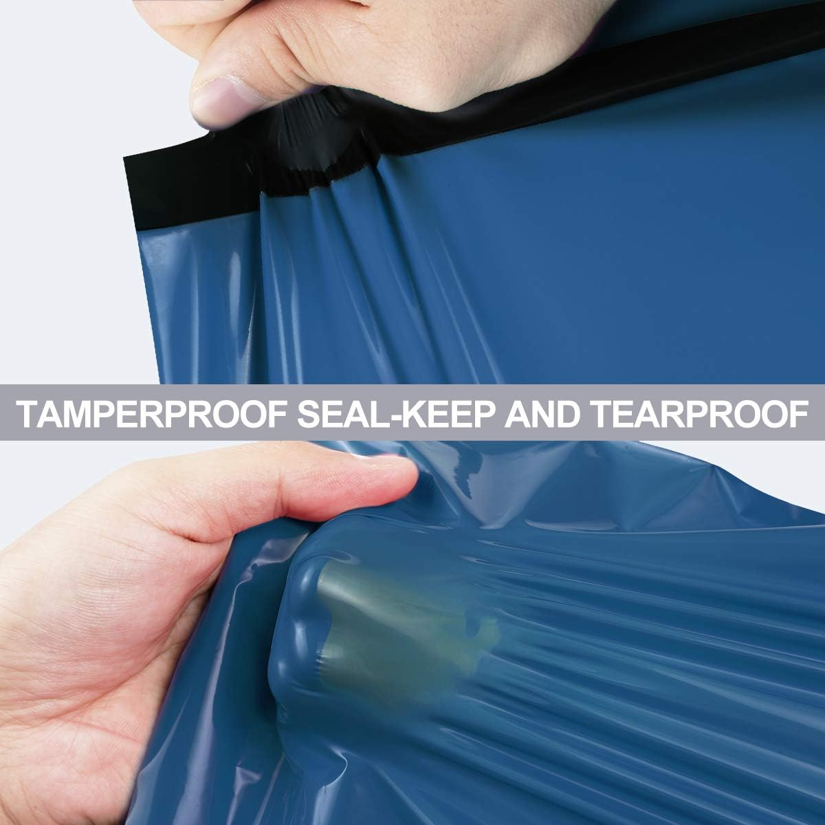 UCGOU Poly Mailers 9X12 Inch Navy Blue 200 Pack Shipping Bags #3 Strong Mailing Envelopes Boutique Packaging Postal Self Seal Adhesive Waterproof and Tear Proof Small Business for Clothes Books - Black image number 3