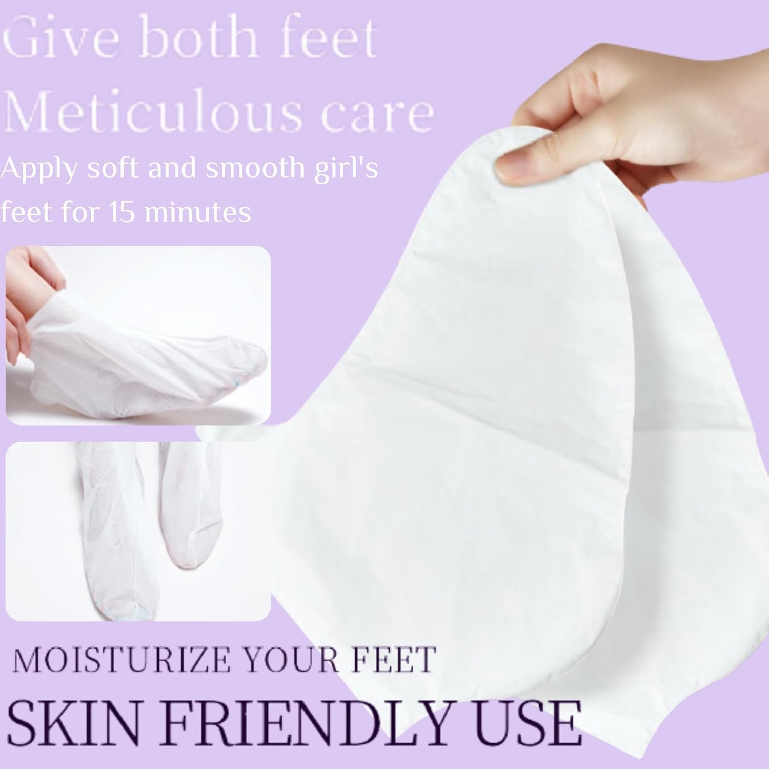 Foot Peel Mask 2 Pack, Exfoliator Peel off Calluses, Exfoliating Foot Care,Foot Exfoliator Repair Dry Cracked Feet,Peeling Away Dead Skin, Calluses, Dead Skin Callus Remover, Baby Soft Smooth Touch Feet-Men Women (Foot Masks)