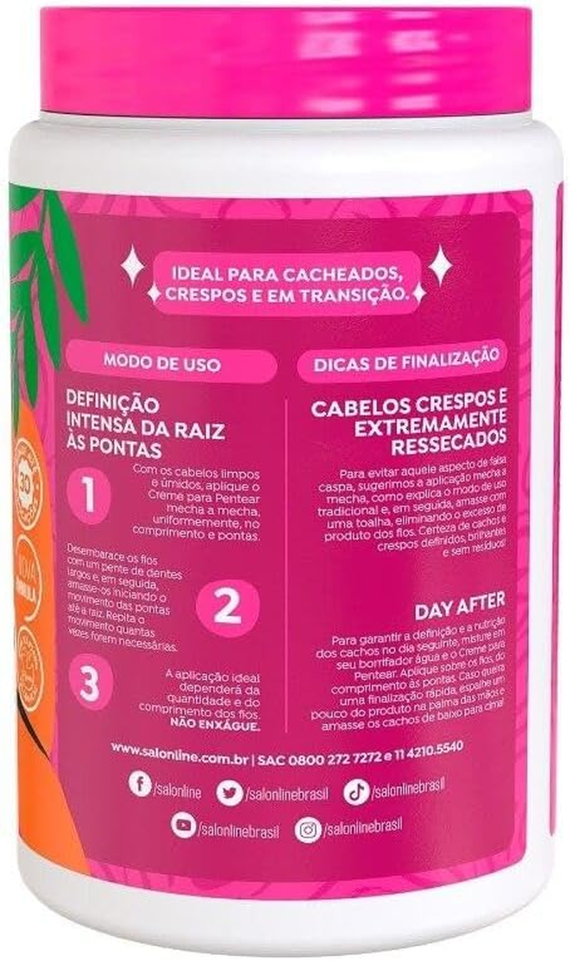 Linha Tratamento (Creme Para Pentear) Salon Line - Definicao Intensa 1000 Gr - (Salon Line Treatment (Combing Cream) Collection - Intense Definition Net 35.27 Oz) image number 1