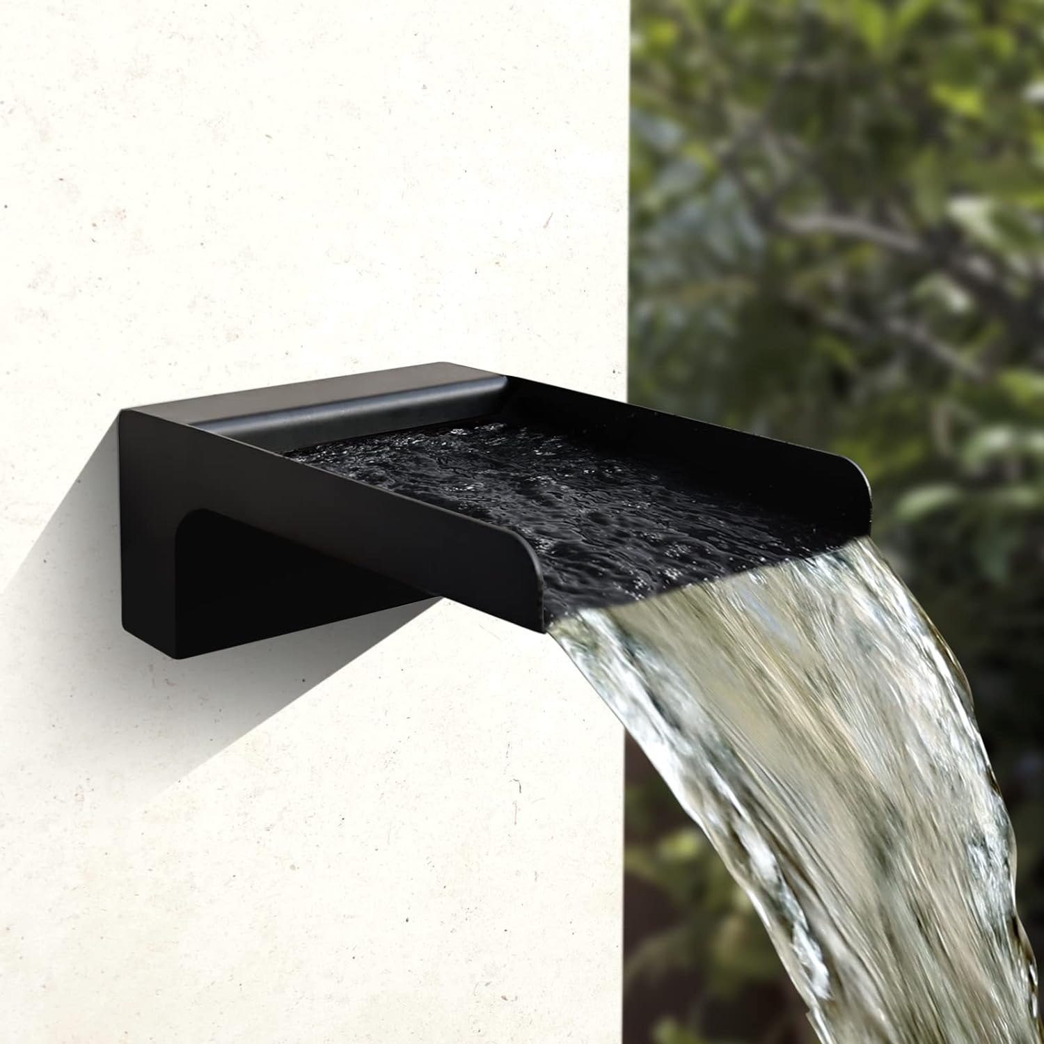 PONDO 304 Stainless Steel Made Exquisite Handcrafted Waterfall Spout for Landscape, Water Fountain Spout Scupper Luxury Decoration for Pools, Ponds, Water Walls (Brown Powder Coating)