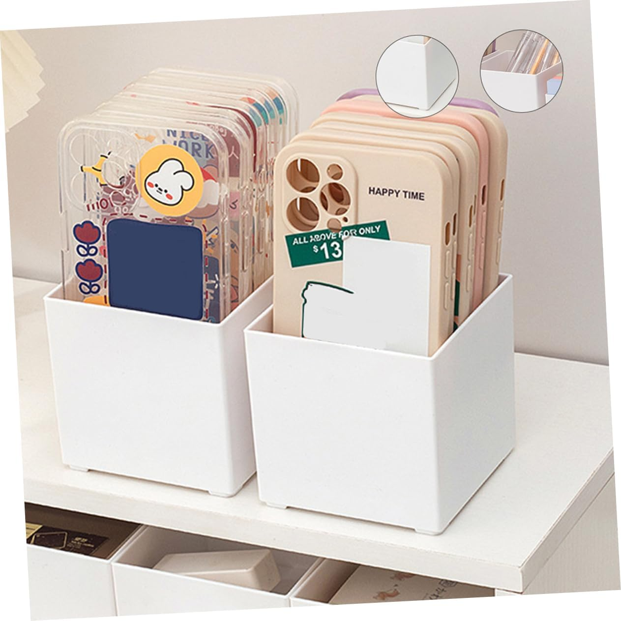 Hohopeti Desktop Memo Pad Holder Organizer Note Storage Box for Office Multi-Functional Memo and Pen Holder Desktop Accessory for Efficient Workspace Management image number 2