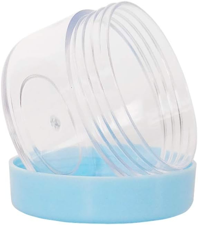 Wopanxye 12 Pack 15Ml Empty Sample Jar, 15 Gram Refillable Cosmetic Container, 15G Small Travel Size Pot Screw Cap Lid for Makeup Eyeshadow Cream Bath Lotions Lip Gloss Balms (Black/White/Pink/Blue) image number 2