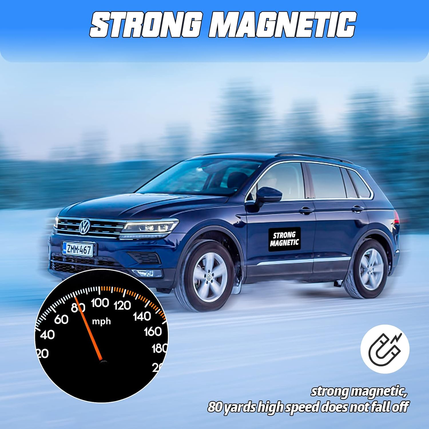 2 Pack Black Blank Car Magnets with 50 Mils, Prevent Car Scratches & Dents, Rounded Corners Blank Car Magnet Set, Magnet for Car to Advertise Business and Cover Company Logo image number 4