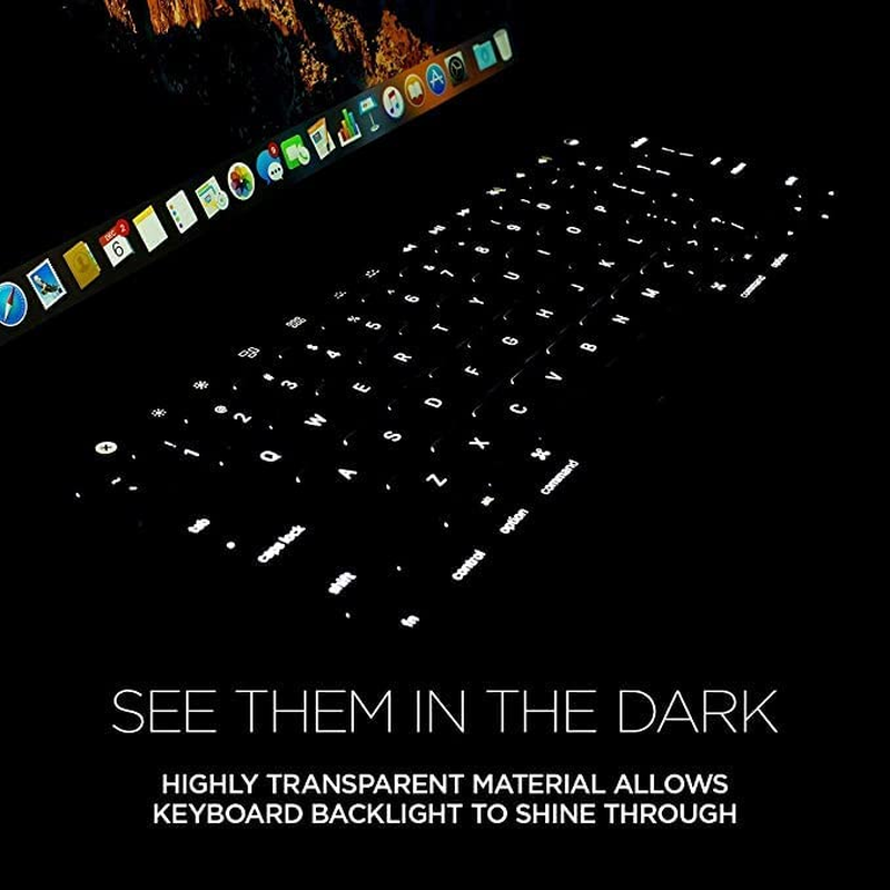 UPPERCASE Ghostcover Premium Ultra Thin Keyboard Protector Compatible with Macbook Pro with Touch Bar 13" and 15" (2016 2017 2018 2019, Apple Model Number A1706, A1707, A1989, A1990, A2159) image number 3