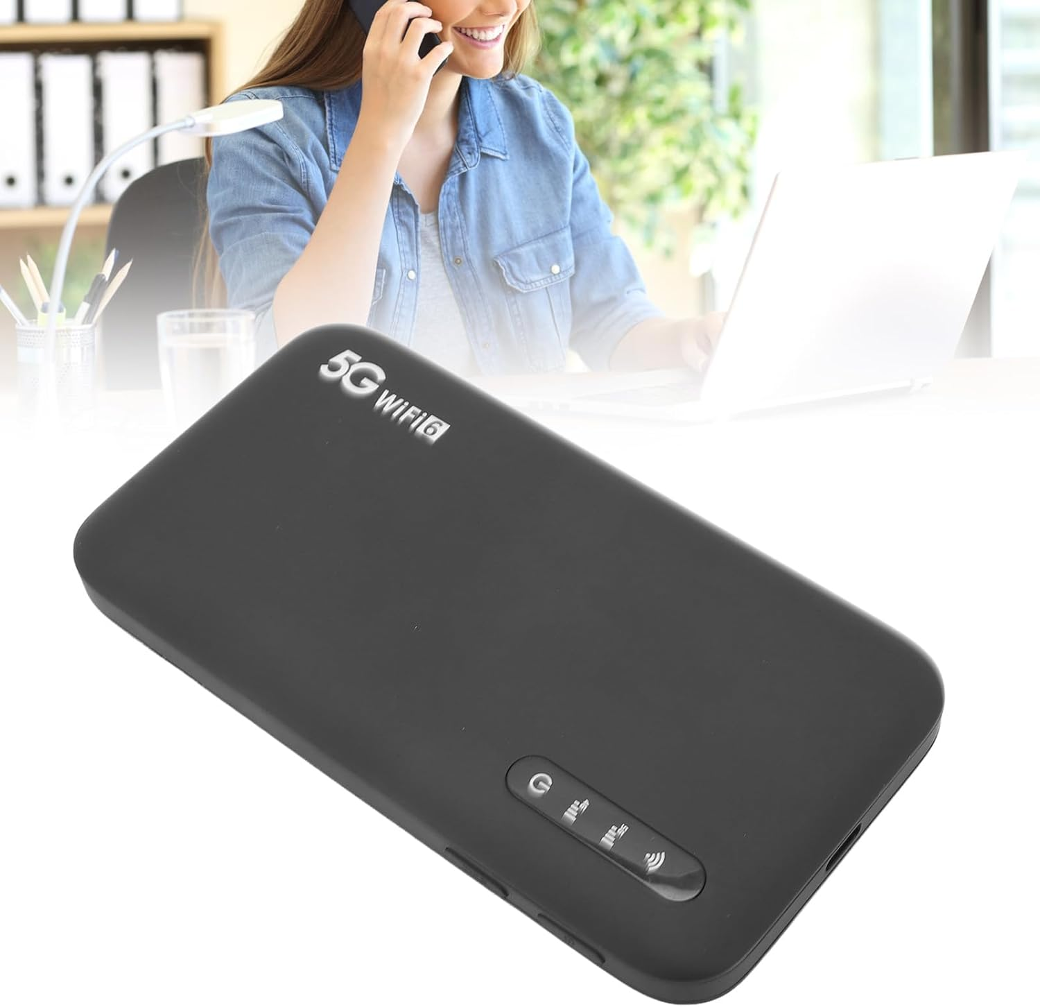 Jectse 5G Mobile Hotspot, Wifi 6 Pocket Wifi with Sim Card Slot, Supports 16 Devices 5G Modem Router for Home Travel, 2.4Ghz & 5.8Ghz Double Band image number 3