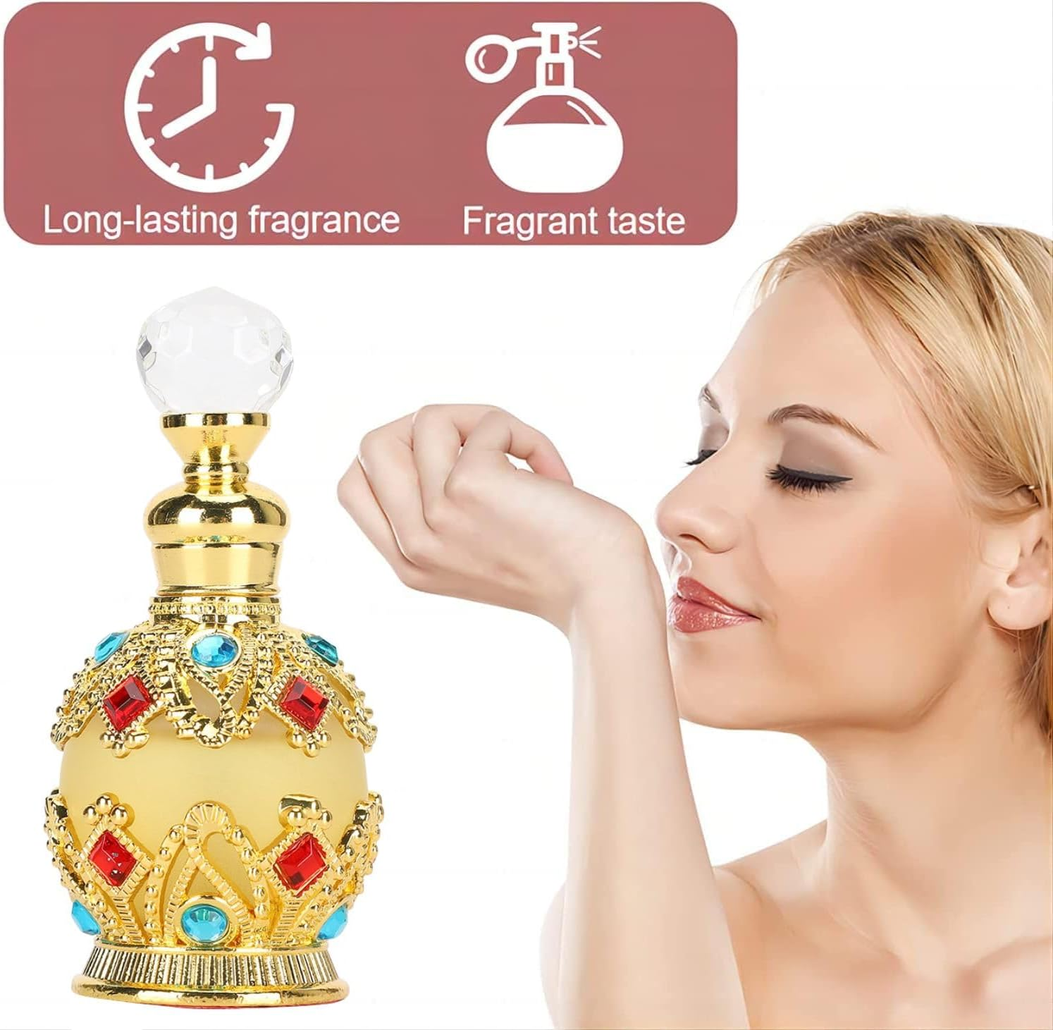 15Ml Arabian Perfumes for Women,Muslim Eau De Parfum Toilette Halal Dubai Retro Addictive Personal Fragrances Concentrated Long Lasting Perfume Essential Oil Floral Perfumes Arabes De Mujer image number 6