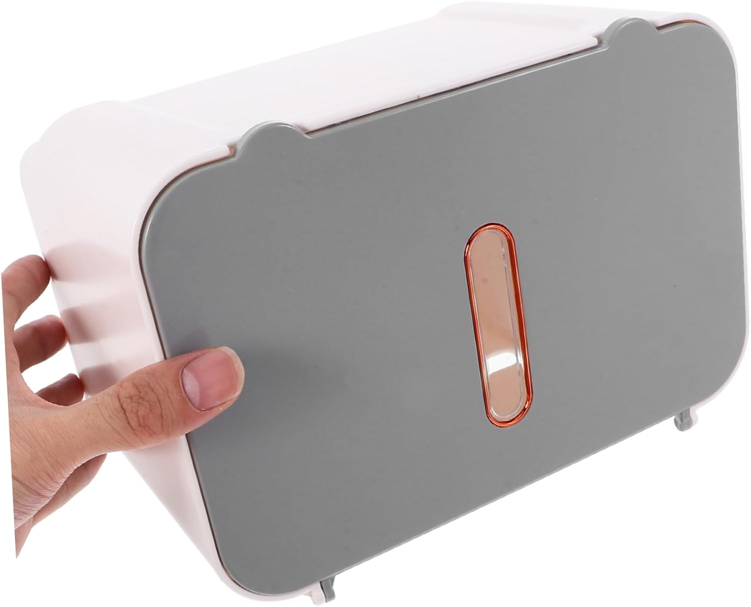 Angoily Bathroom Storage Touchless Paper Towel Dispenser Wall-Mounted Tissue Box Large Capacity image number 6