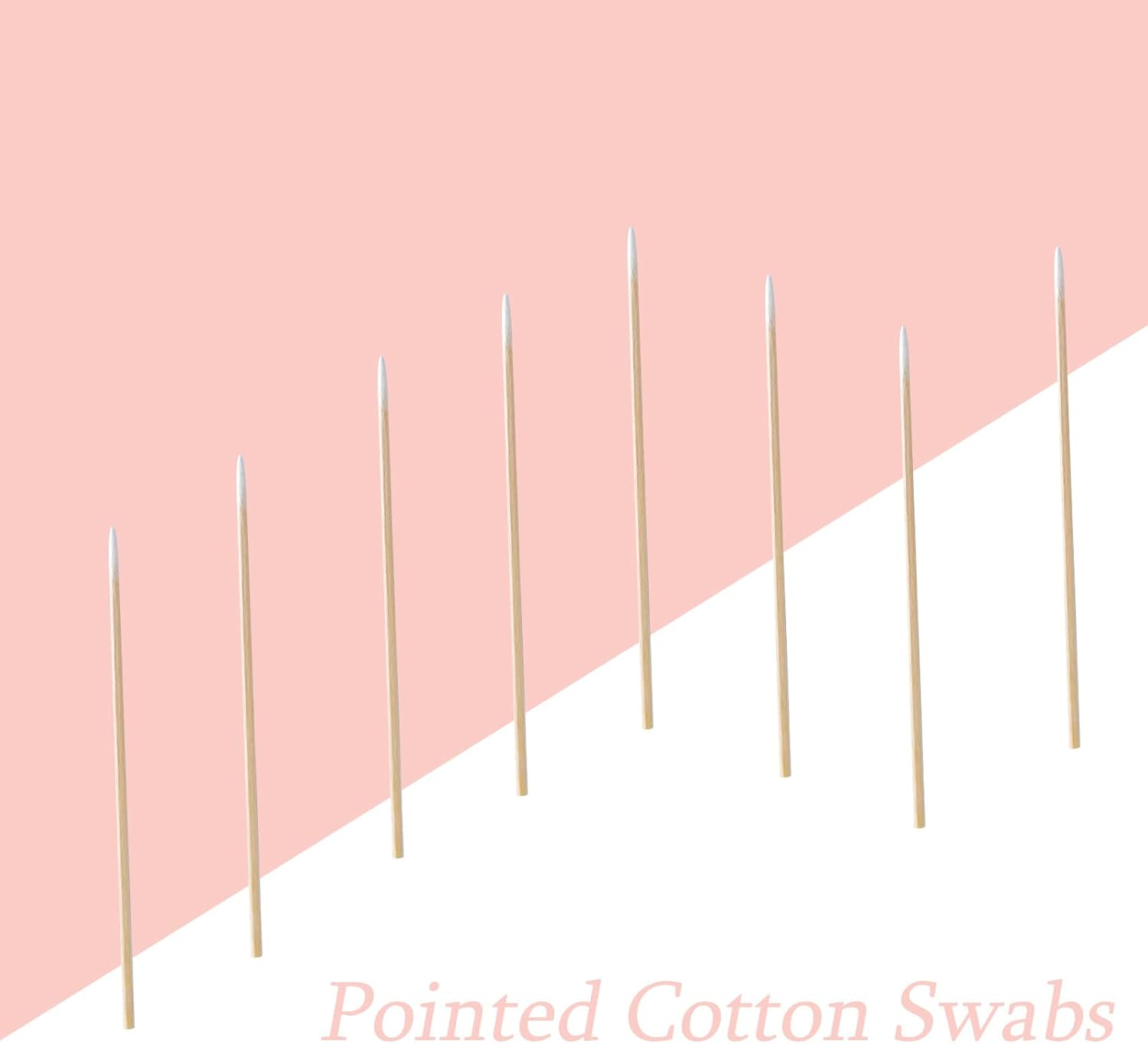 1300Pcs Microblading Cotton Swab,4 Inch Cotton Swabs Pointed Tip, Cotton Swabs with Wood Sticks, Cotton Tipped Applicator for Makeup,Cleaning and Tattoo Permanent Supplies image number 3