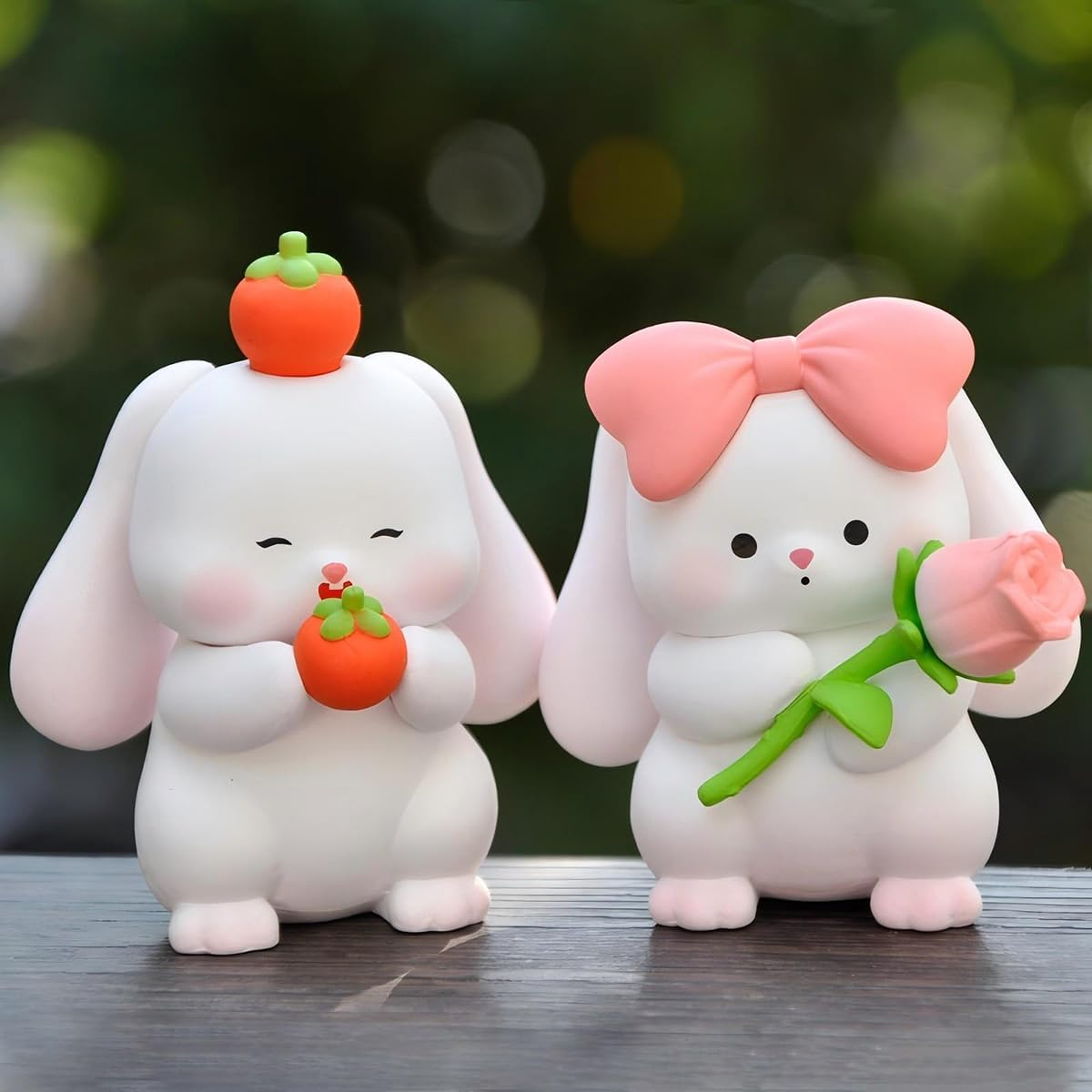 Cosplay Rabbit Figure Set Cute Anime Desktop Decoration Ornament Kawaii Anime Figure Fan Birthday Gift Collection 1.6X2.2In (6PCS)