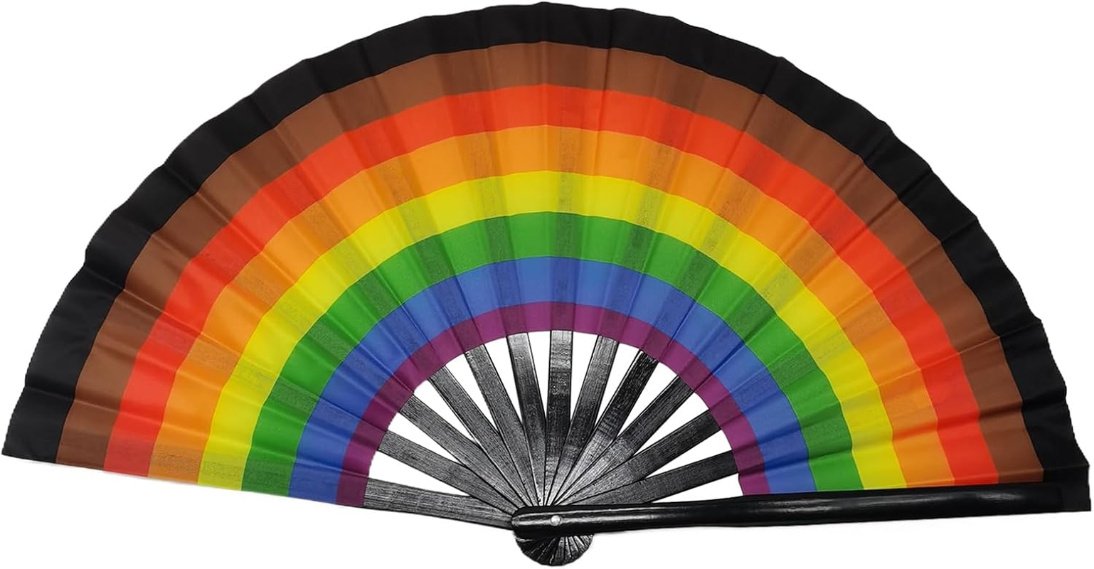 Large Folding Hand Fan | Large 13 Inch Folding Hand Popping Fans,Decorative Foldable Craft, Kung Fu Craft, Home Decoration for Festival Wedding