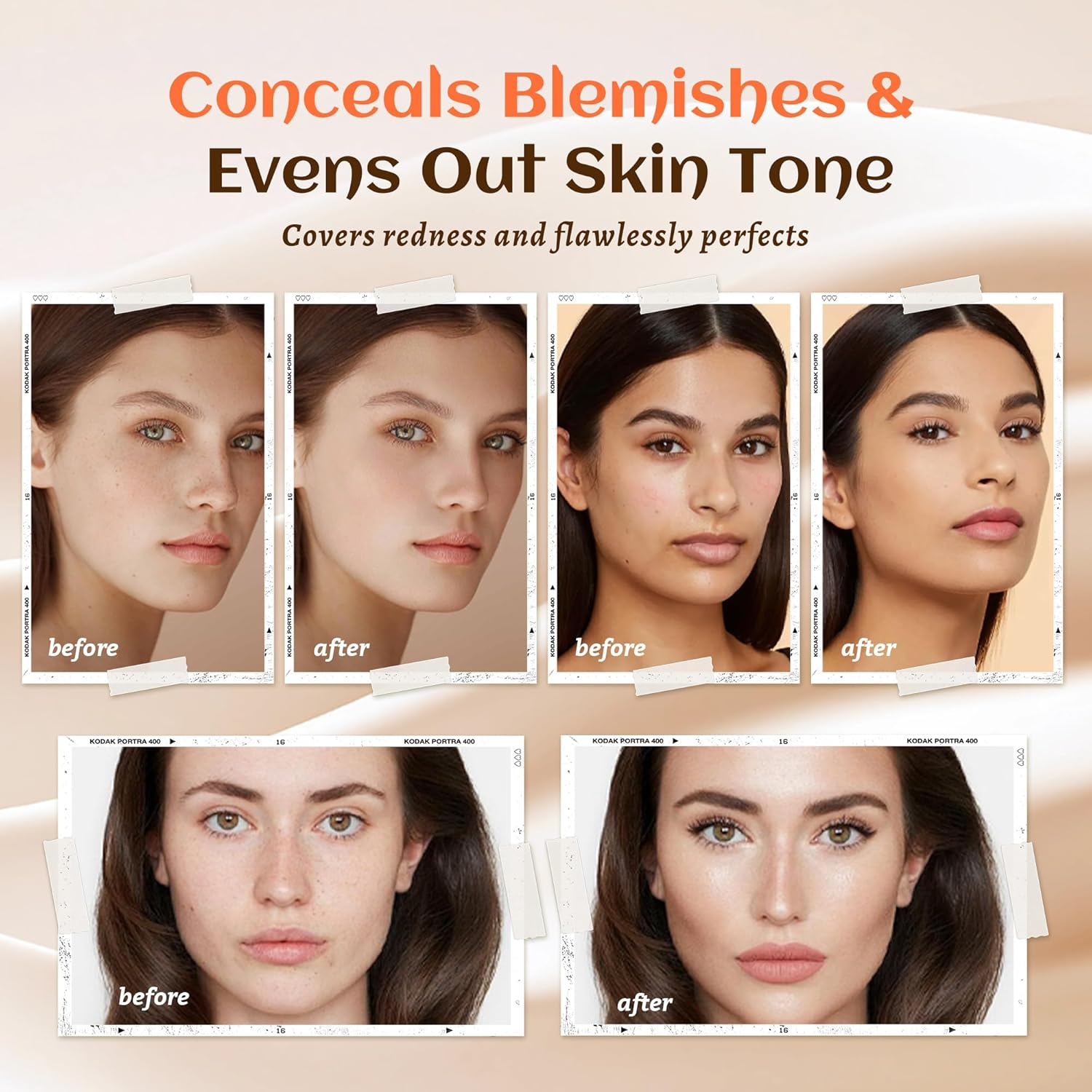 VIOLA HOUSE Color Changing Foundation, 4 in 1 Foundation, Color Changing Flawless Finish, Lightweight, Moisturizing Glow, 1.0 Fl Oz (Medium Skin Color) - Light Skin Color image number 3