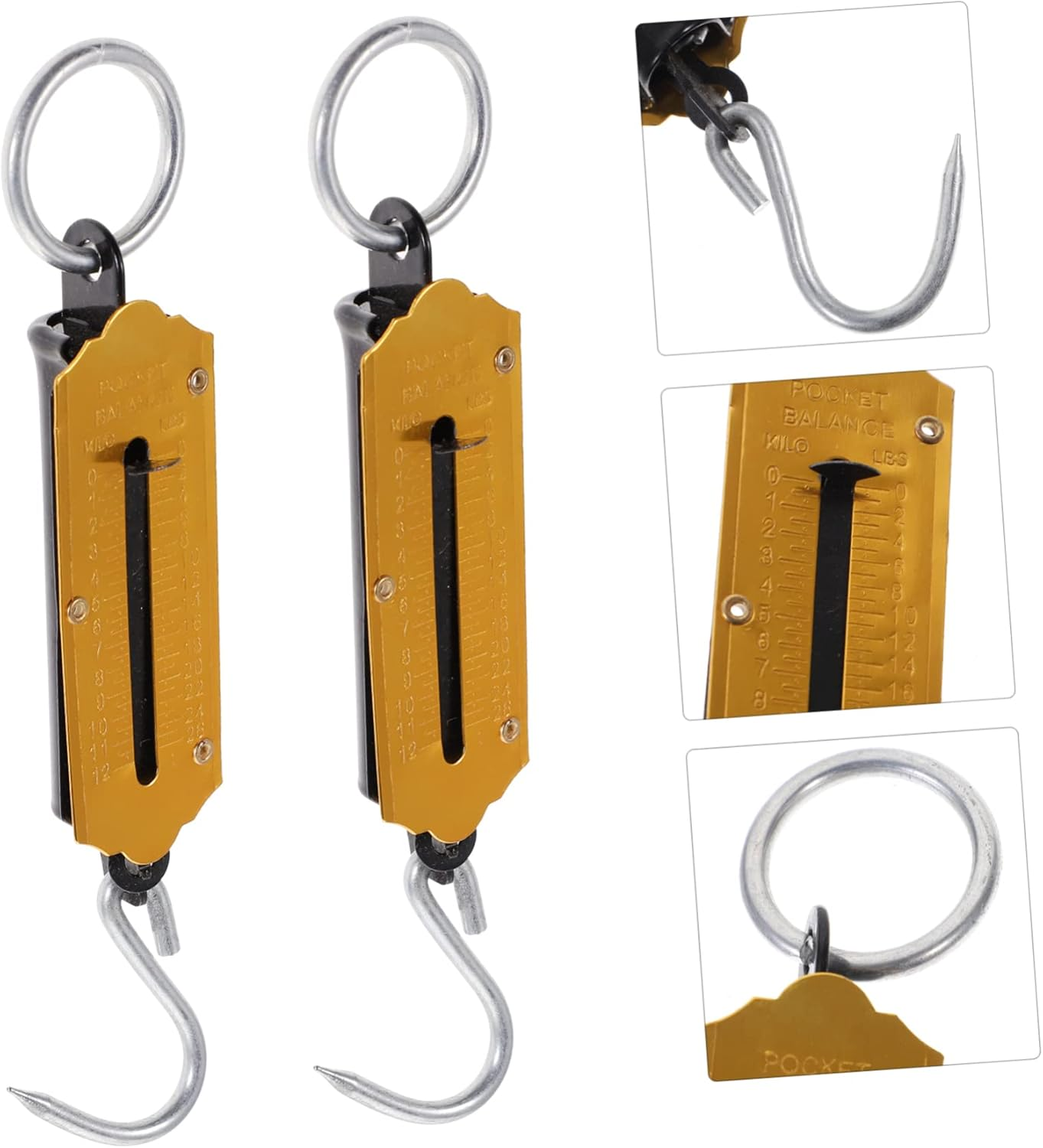 ABOOFAN 3Sets Travel Scales for Luggage Spring Scale Kg/Lb Conversion Portable Handheld Weighing for Home Outdoor 2Pcs*3 image number 6