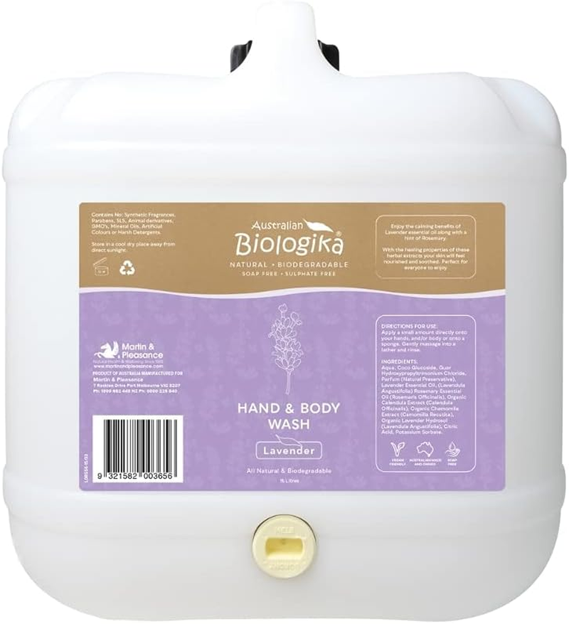 Australian Biologika Lavender Hand & Body Wash BULK 15L image number 1